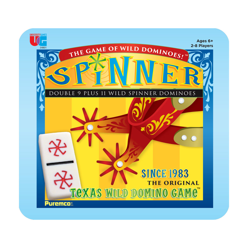 Alternative view of Spinner Dominoes Game by Puremco with Color-Coded Tiles