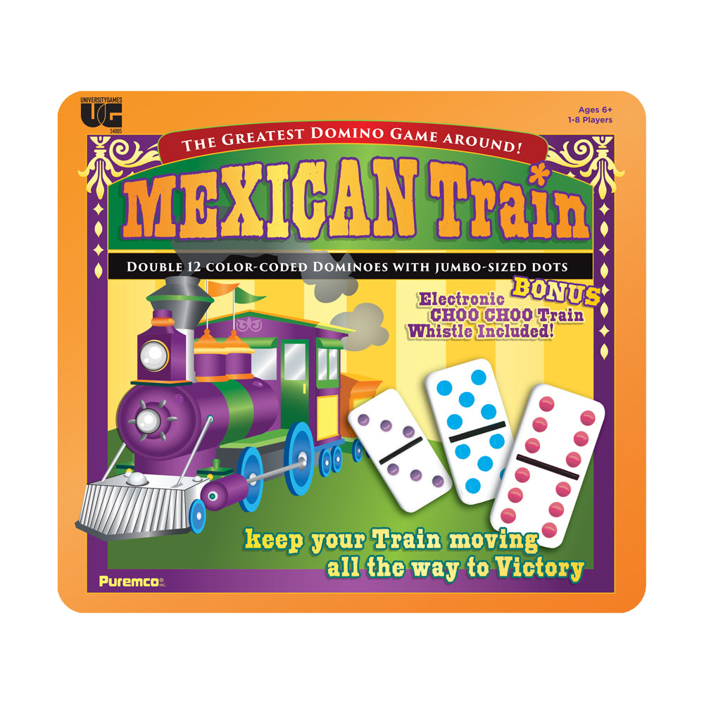 Alternative view of Mexican Train Double 12 Color Dot Dominoes Game Set - Professional Size