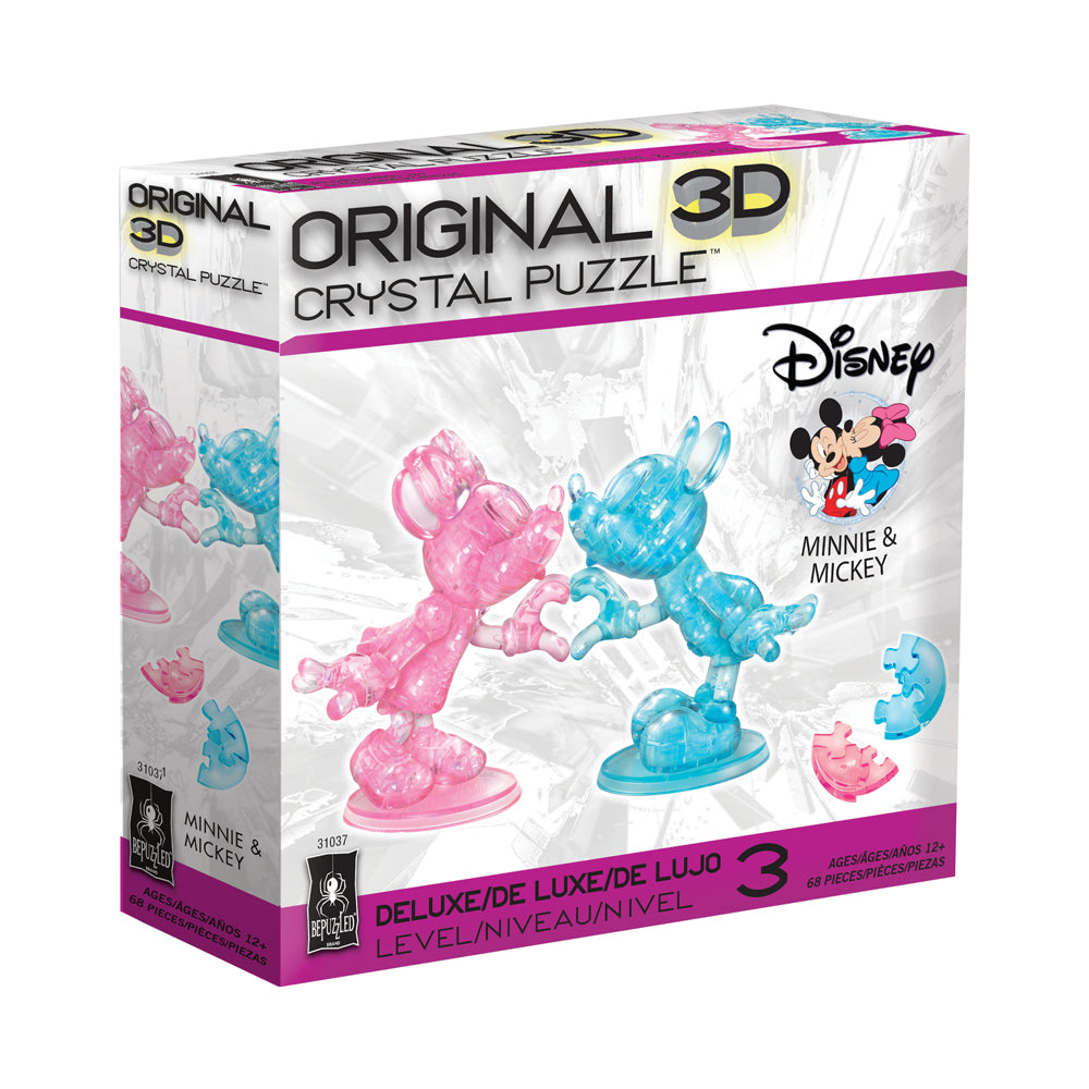 Alternative view of BePuzzled Disney Minnie & Mickey 3D Crystal Puzzle - 68 pcs