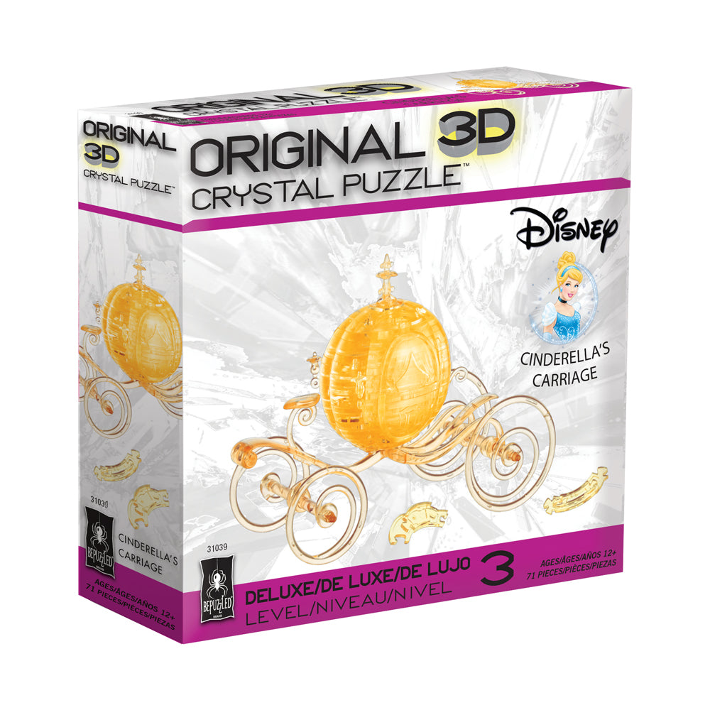 Alternative view of BePuzzled Disney Cinderella's Gold Carriage 3D Crystal Puzzle - 71 pcs