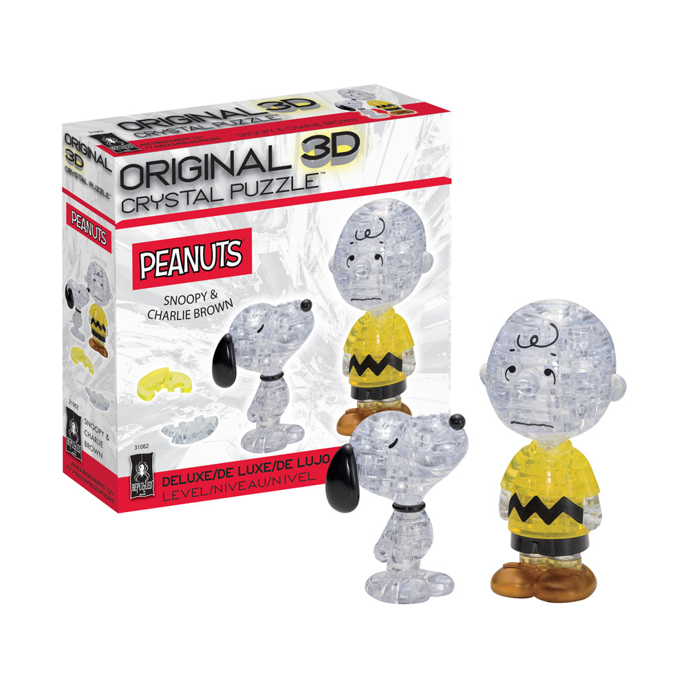 Alternative view of BePuzzled Peanuts Snoopy & Charlie Brown 3D Crystal Puzzle - 77 pcs