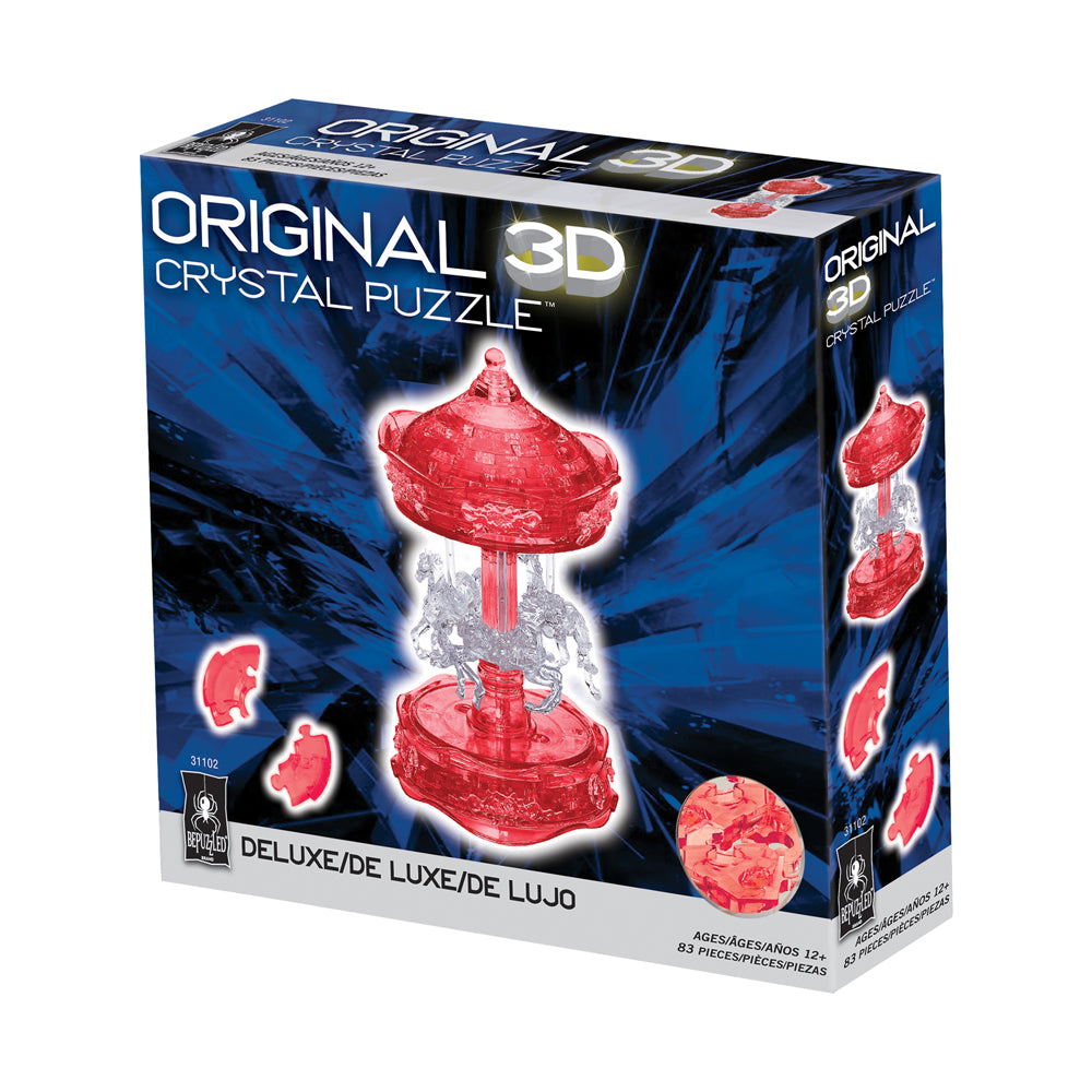 Alternative view of BePuzzled Carousel 3D Crystal Puzzle - 83 pc