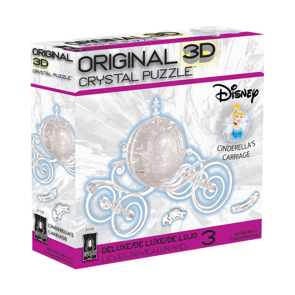 Alternative view of BePuzzled Disney Cinderella's Carriage 3D Crystal Puzzle - 71 pcs