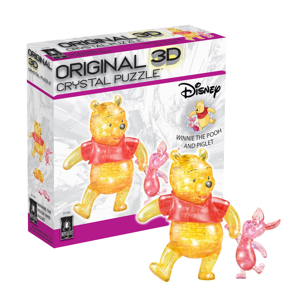Alternative view of BePuzzled Disney Winnie the Pooh and Piglet 3D Crystal Puzzle - 57 pc