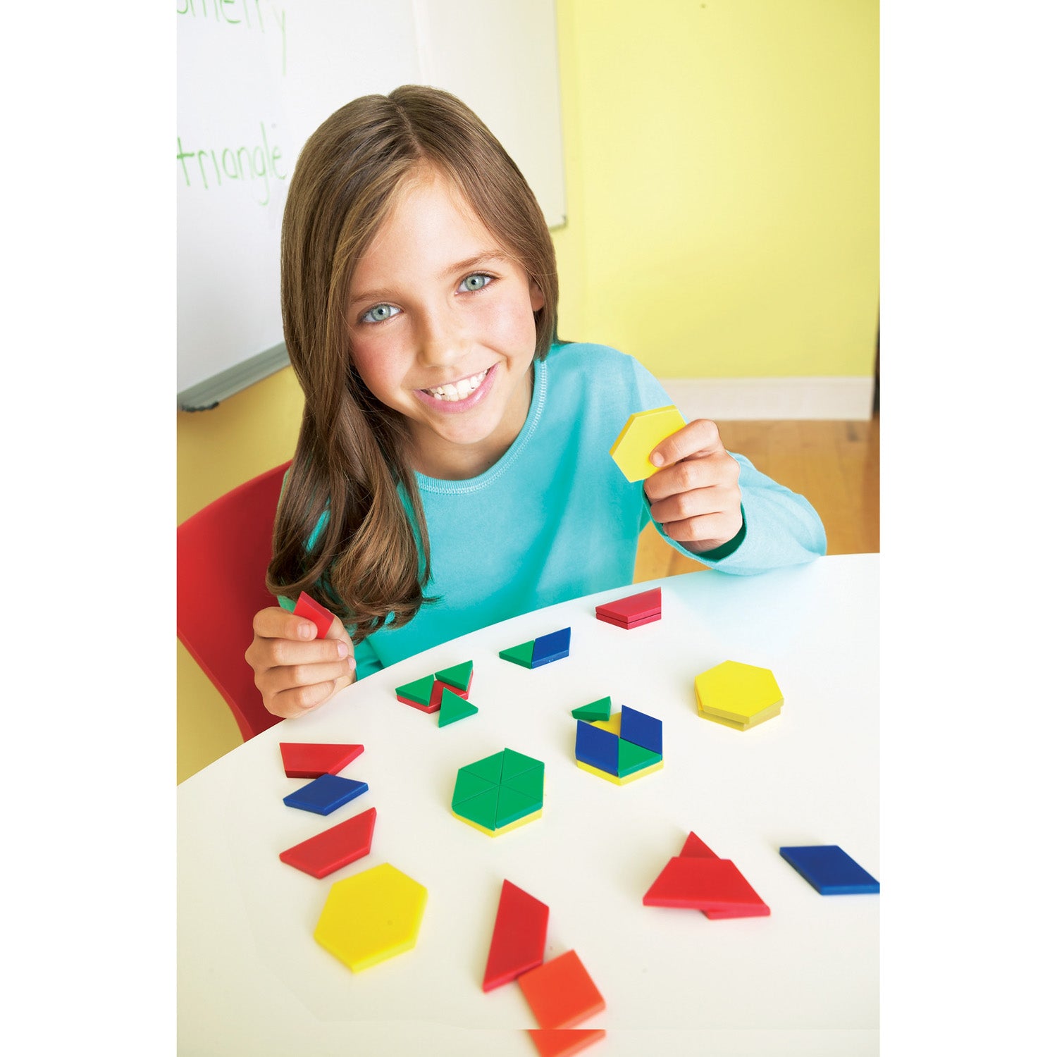 Alternative view of Learning Resources Pattern Blocks - Educational Math Toy - 250 Pieces