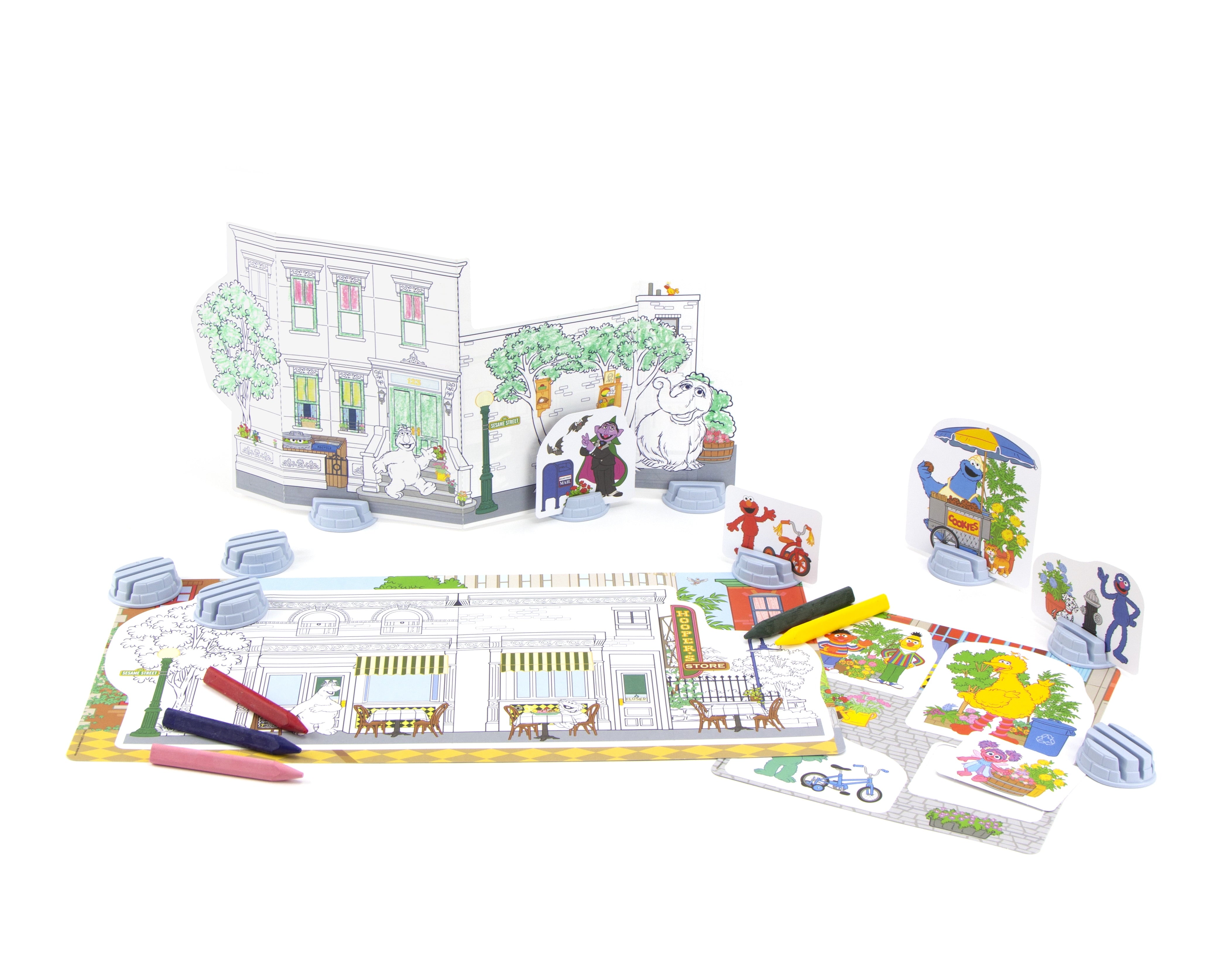 Sesame Street Neighborhood Maker 3D Coloring Activity Set