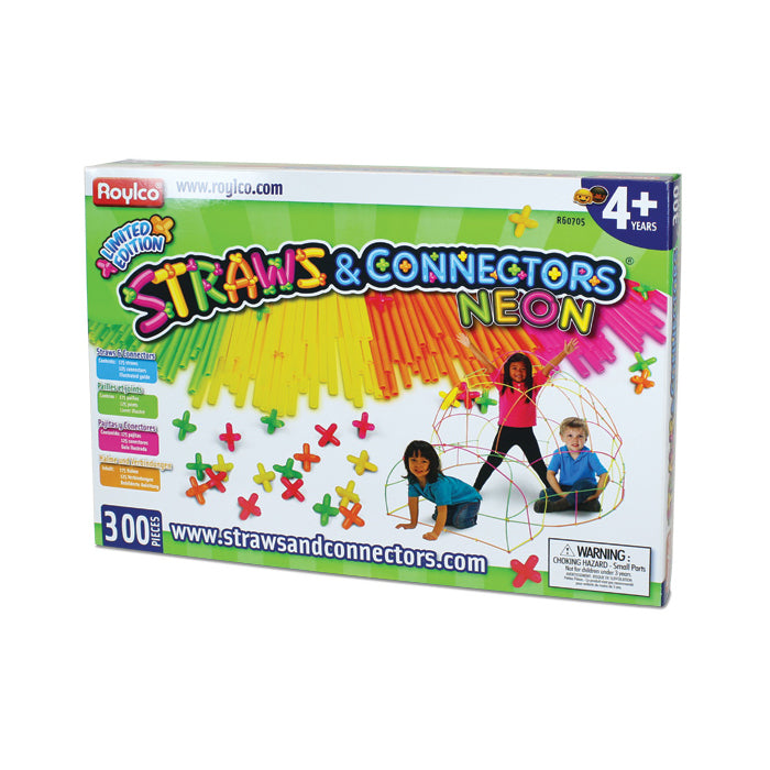 Alternative view of Roylco Straws & Connectors Neon 300-Piece Creative Building Set