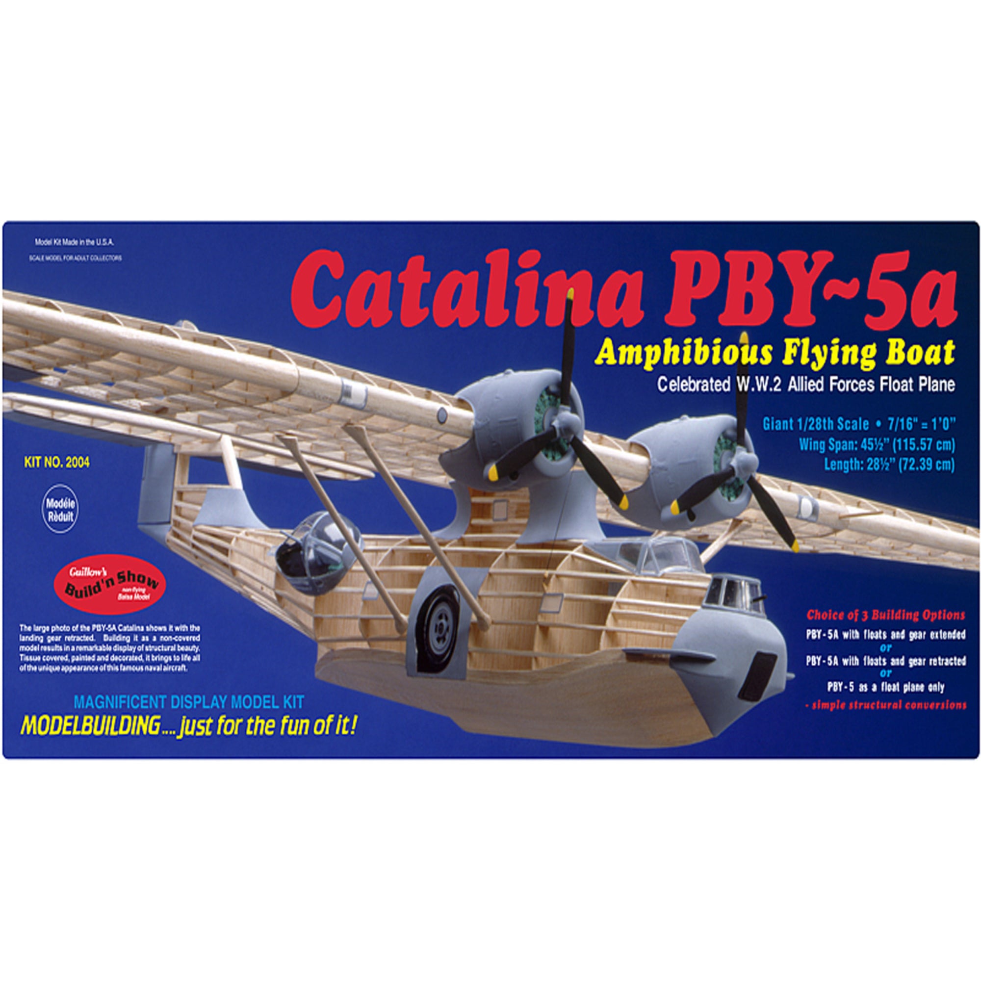 Guillow's PBY-5a Catalina 1/28 Scale Model Kit