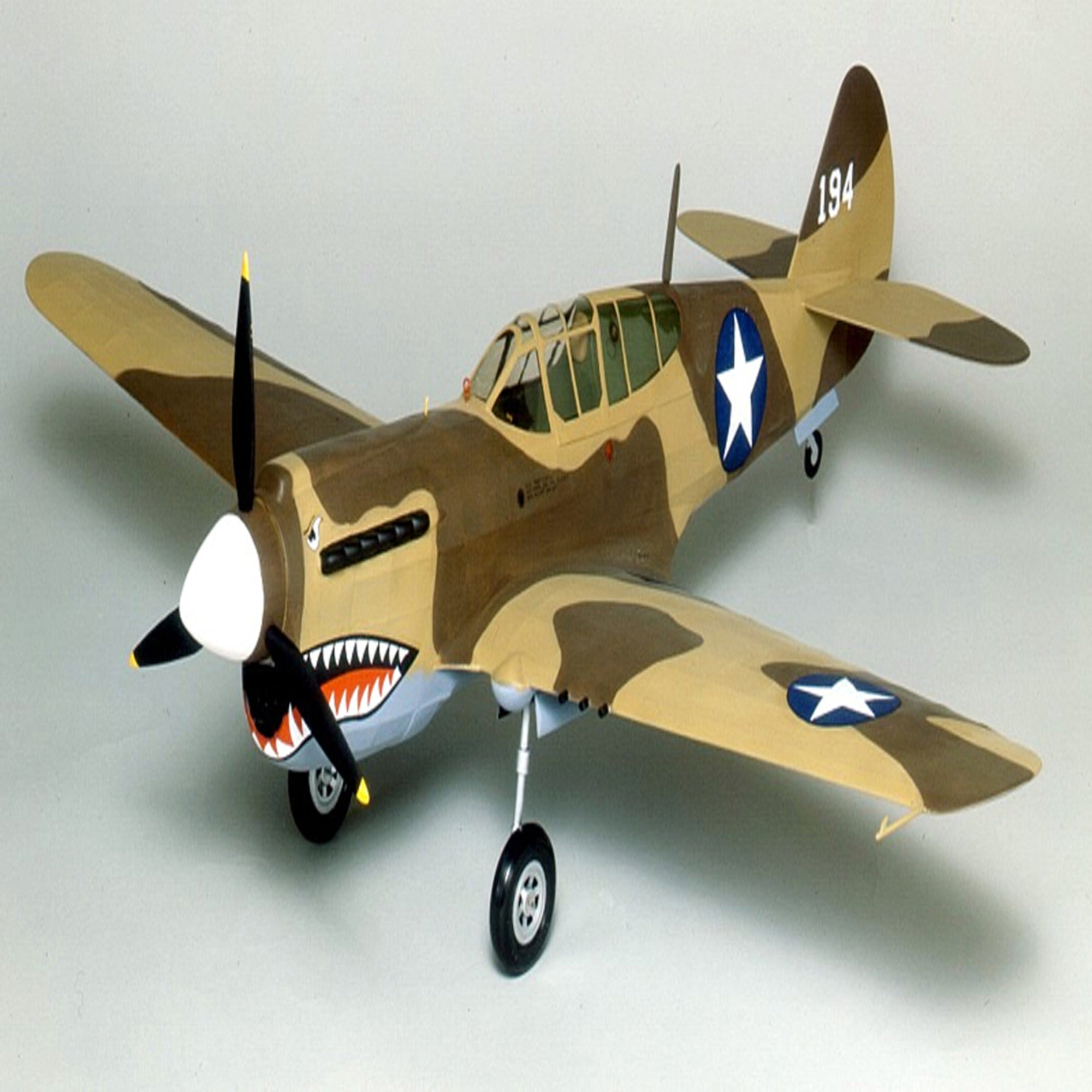 Alternative view of Guillow's P-40 Warhawk 1/16 Scale Laser Cut Model Kit