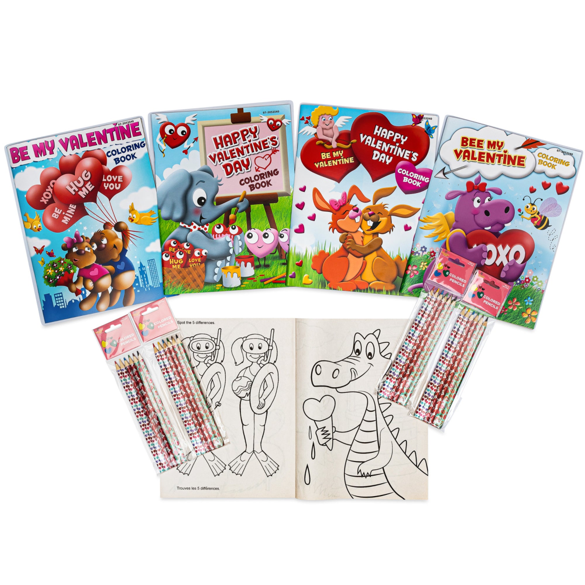 Three Little Twigs: Valentine's 8pc Coloring Book Bundle for Kids Age 3+ - Image 4