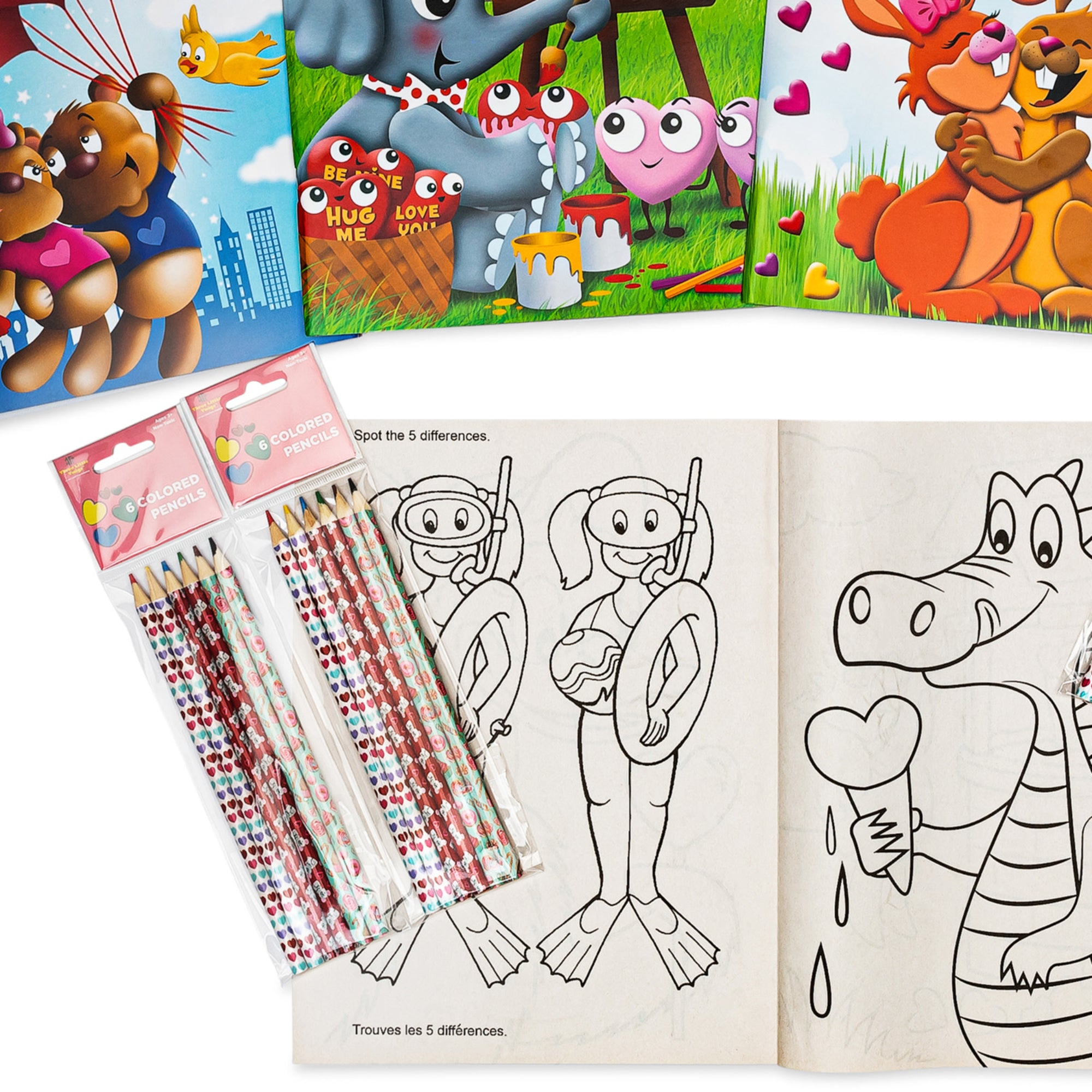 Three Little Twigs: Valentine's 8pc Coloring Book Bundle for Kids Age 3+ - Image 5