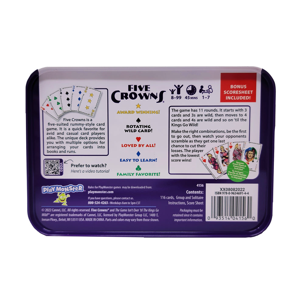 Alternative view of Five Crowns Card Game - Award-Winning Five-Suited Rummy-Style Game