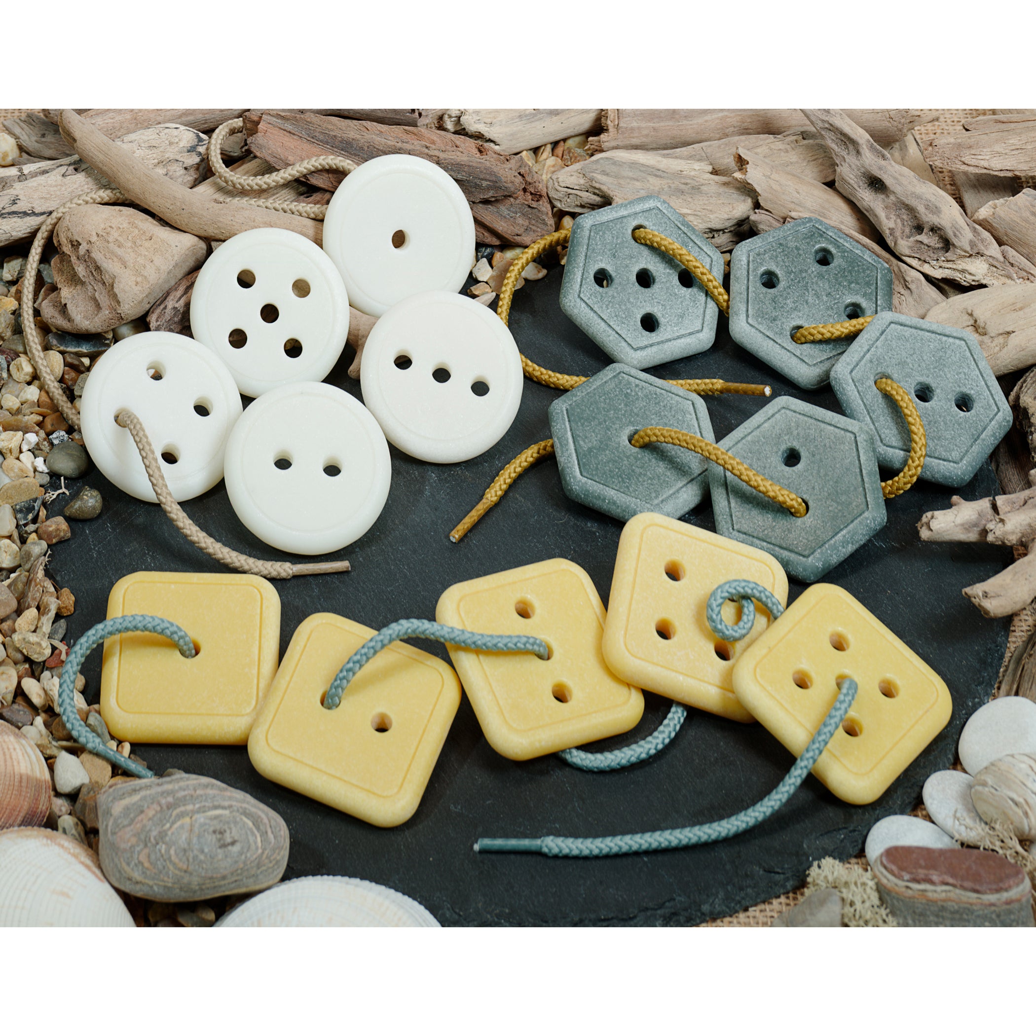 Yellow Door Count & Thread Stones - Educational Number And Shape Sorting Toy - Image 5