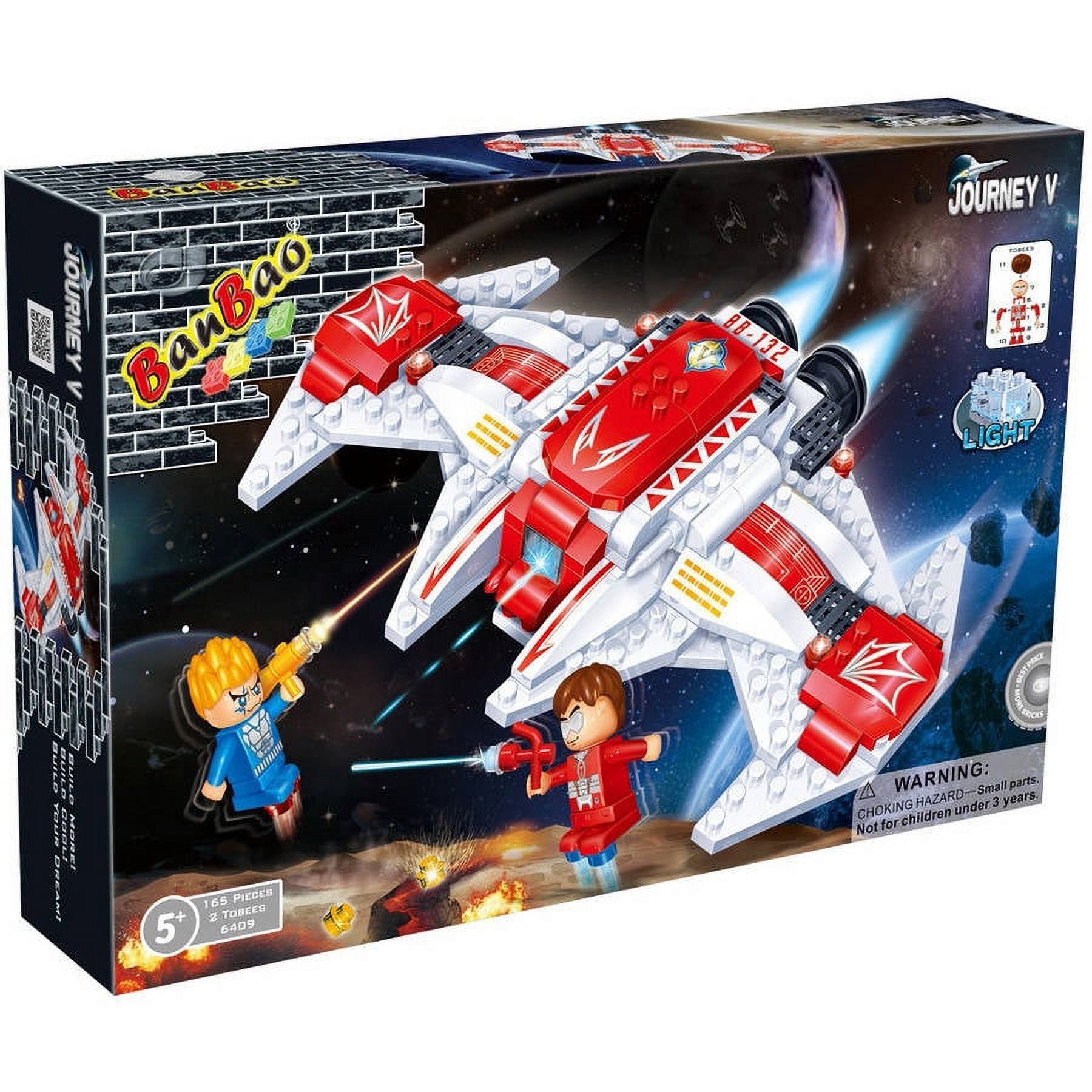 Banbao V-twelve 168-Piece Starfighter Building Set - Red/White