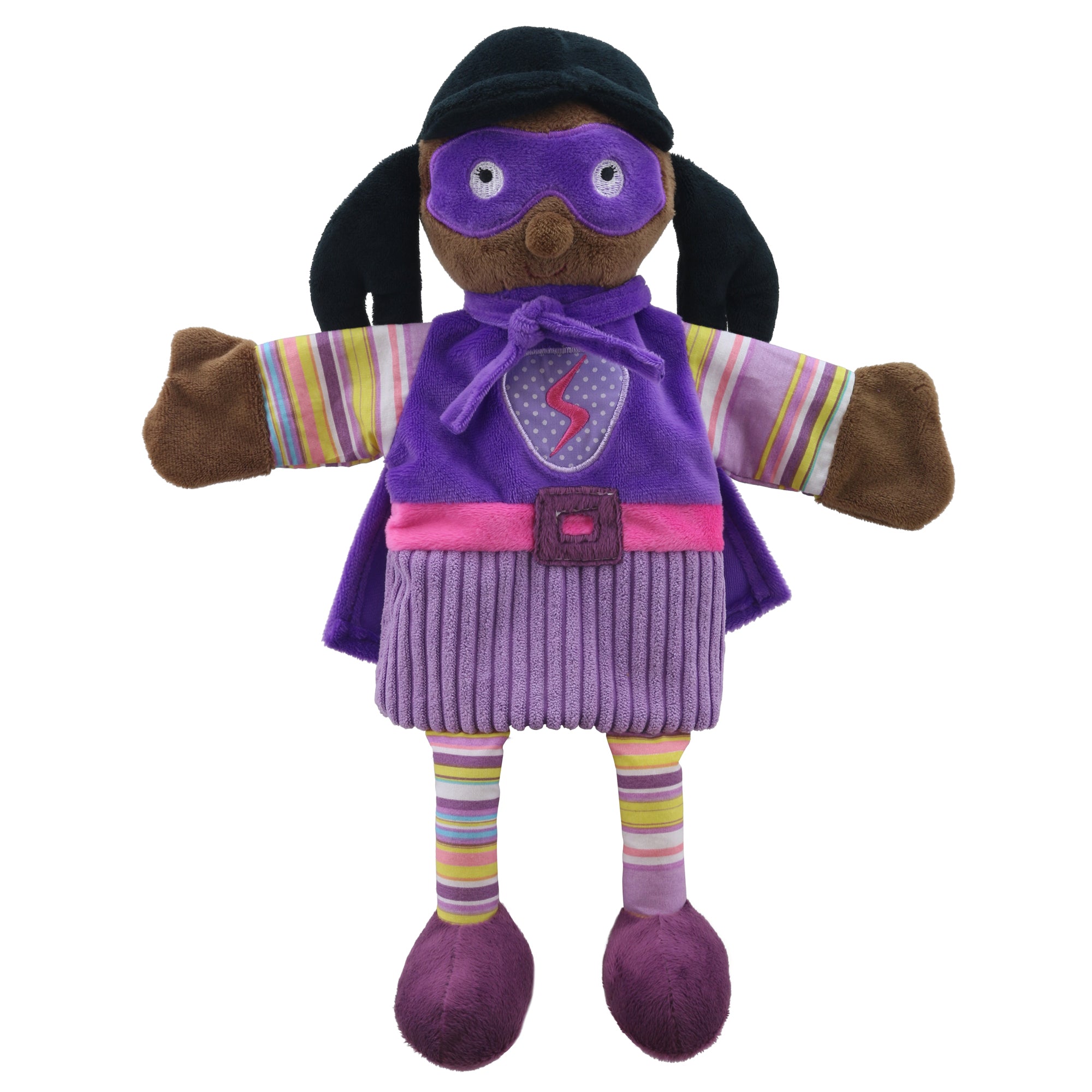 The Puppet Company Hand Puppet - Super Hero with Purple Outfit