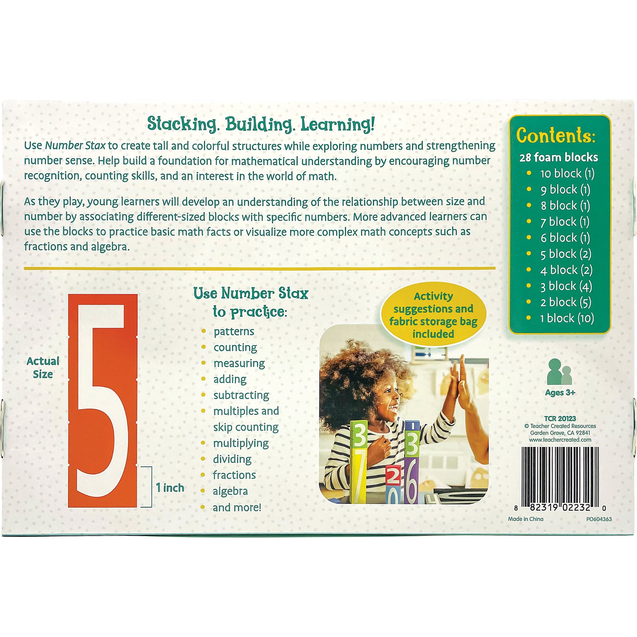 Teacher Created Resources Number Stax - Educational Foam Number Blocks - Image 5