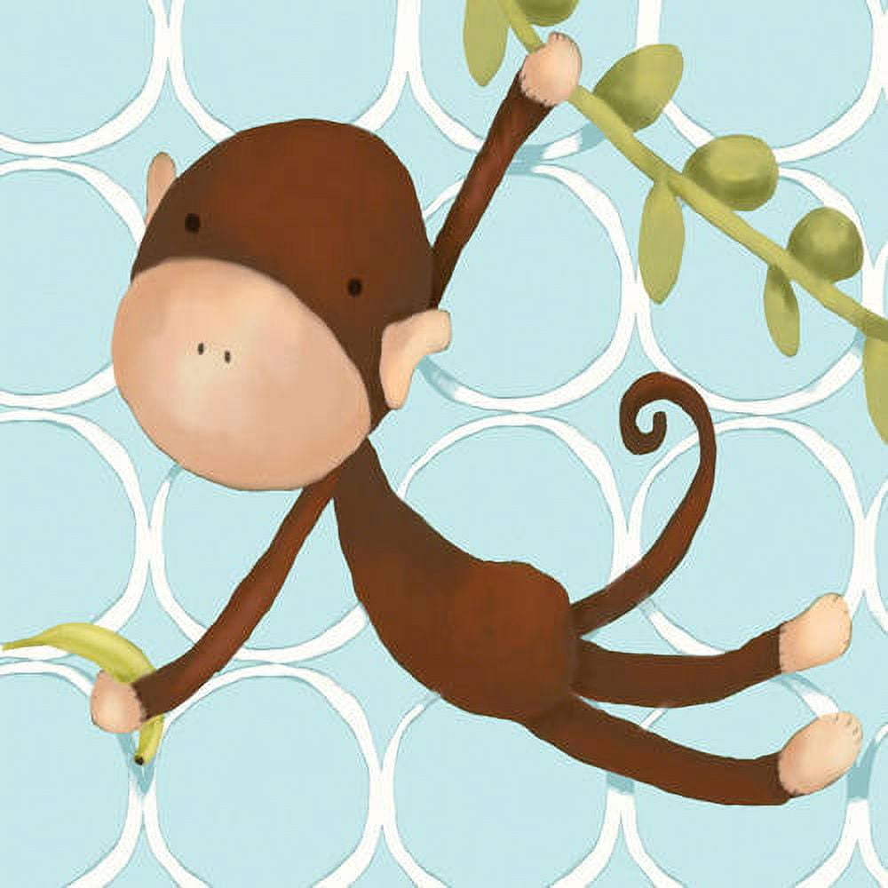 Oopsy Daisy 10x10 inch Hanging Monkey Canvas Wall Art