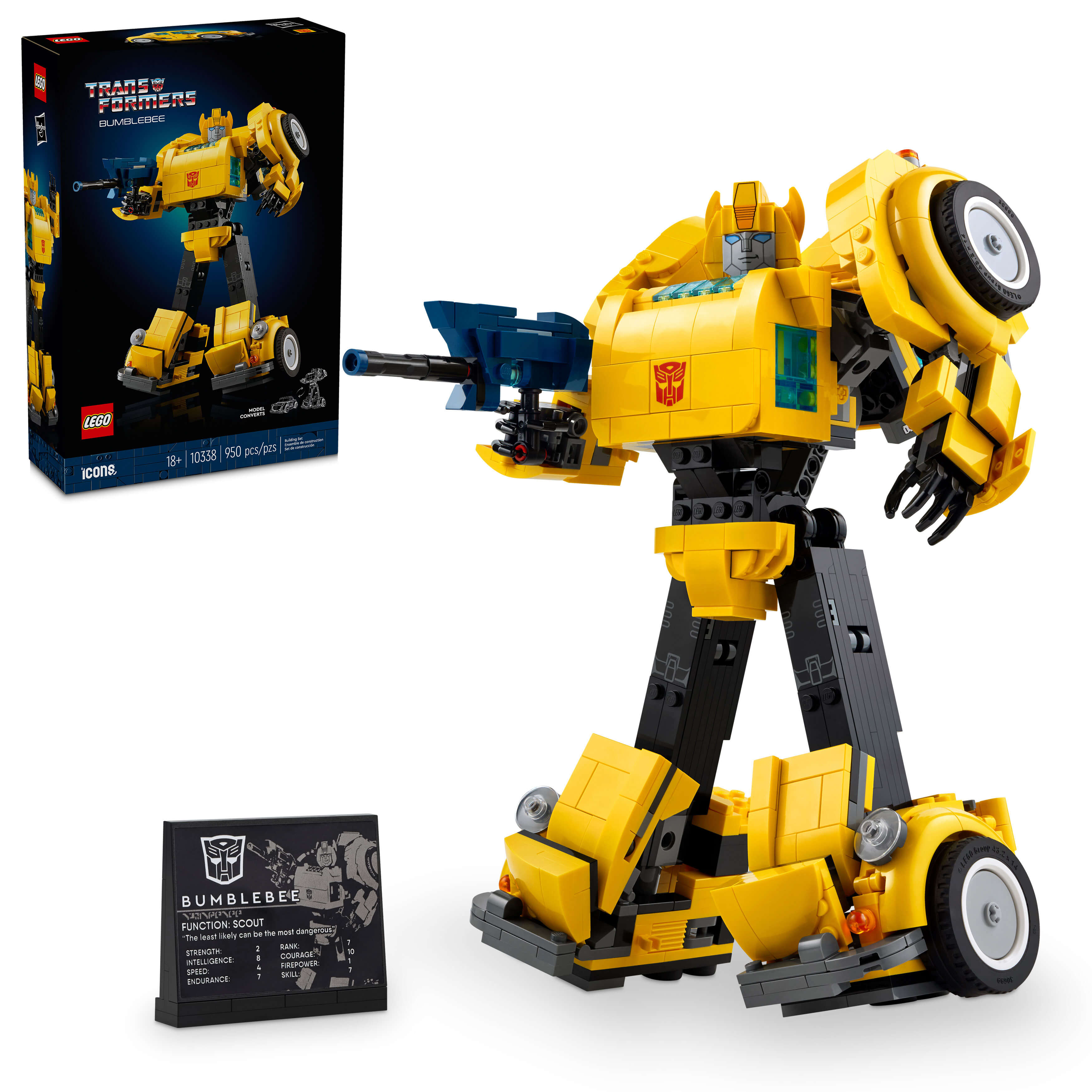 LEGO Icons Transformers Bumblebee 950-Piece Building Set