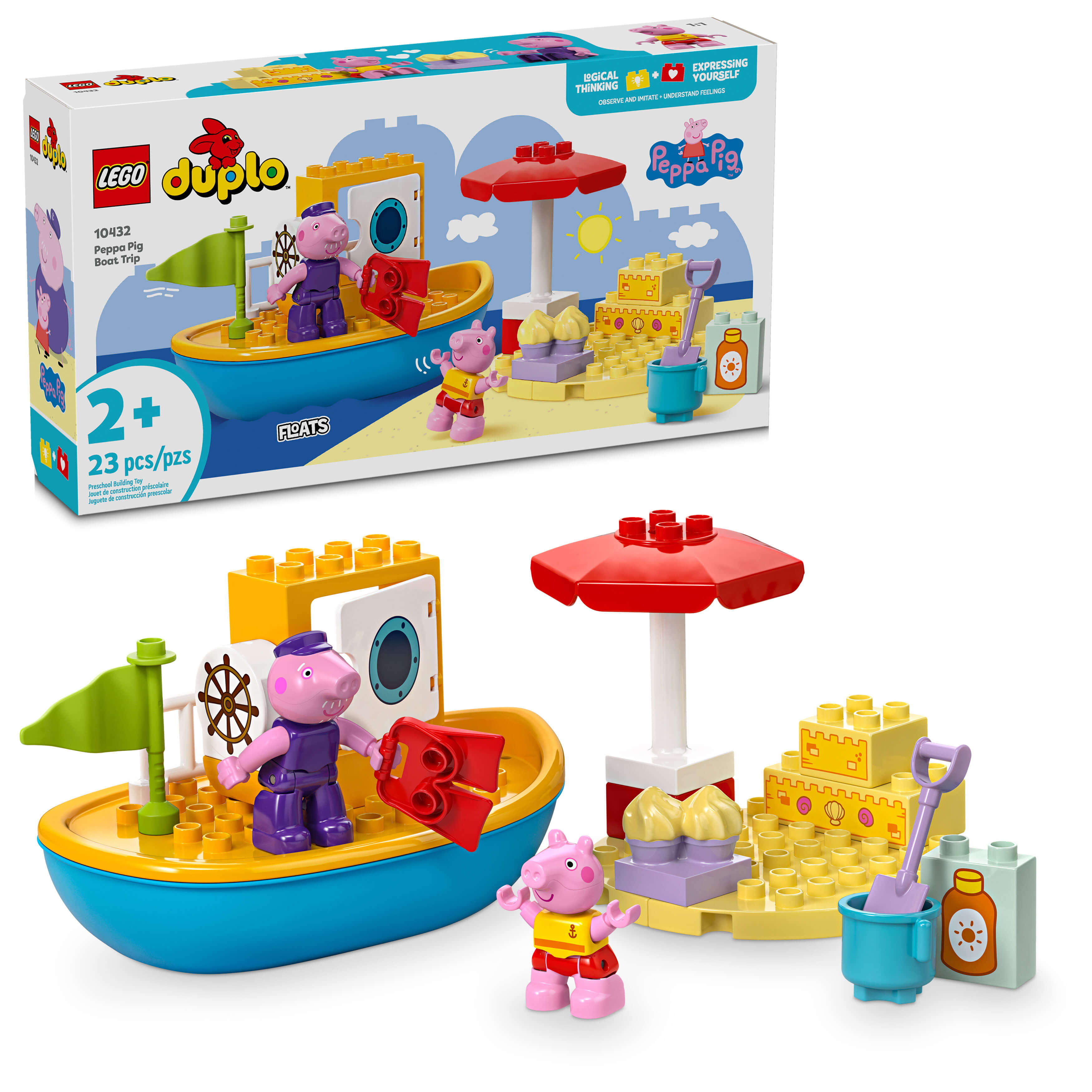 LEGO DUPLO Peppa Pig Boat Trip Playset 10432 - Beach Adventure