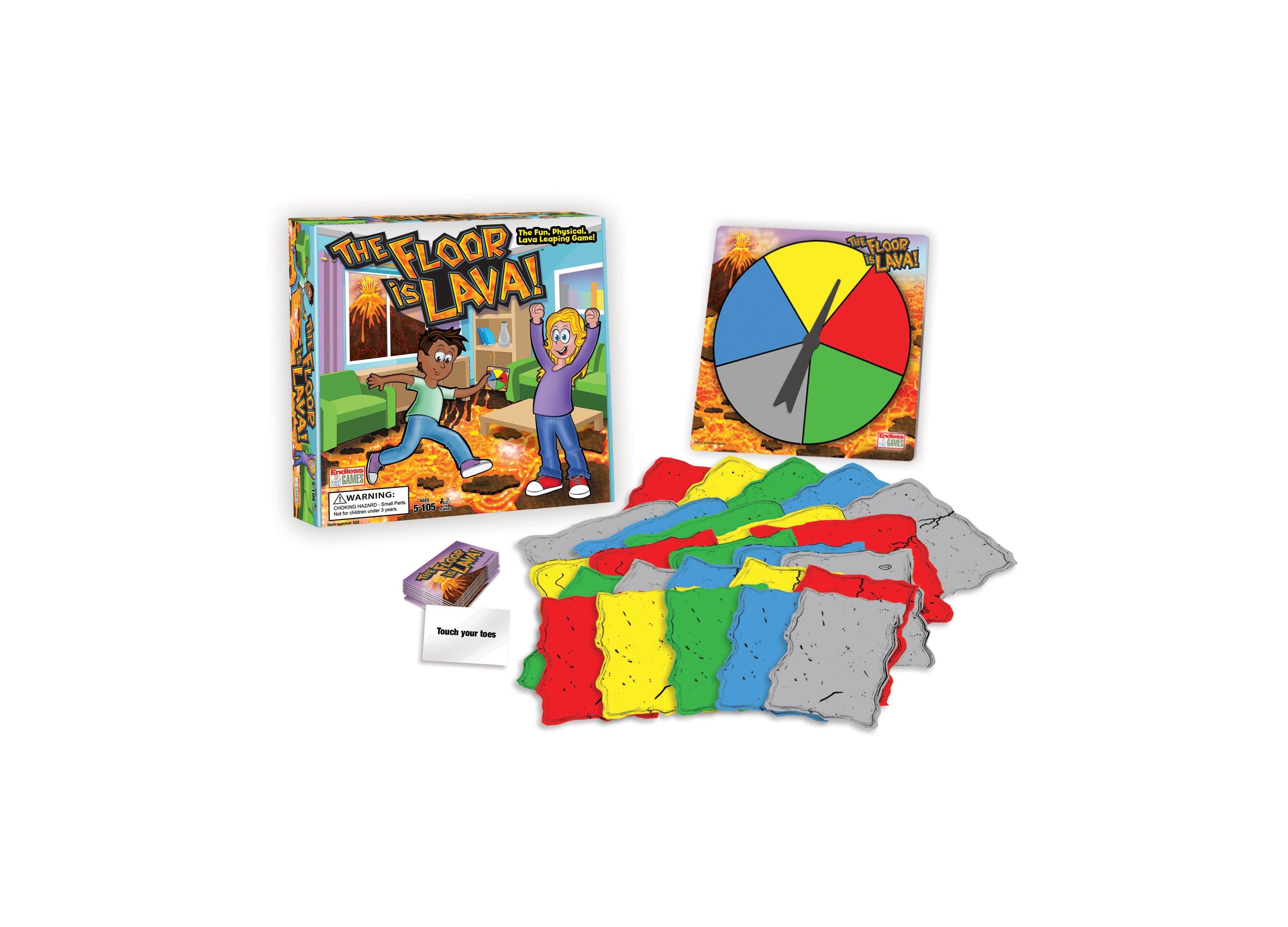 Alternative view of The Floor is Lava! Interactive Foam Stone Jumping Game