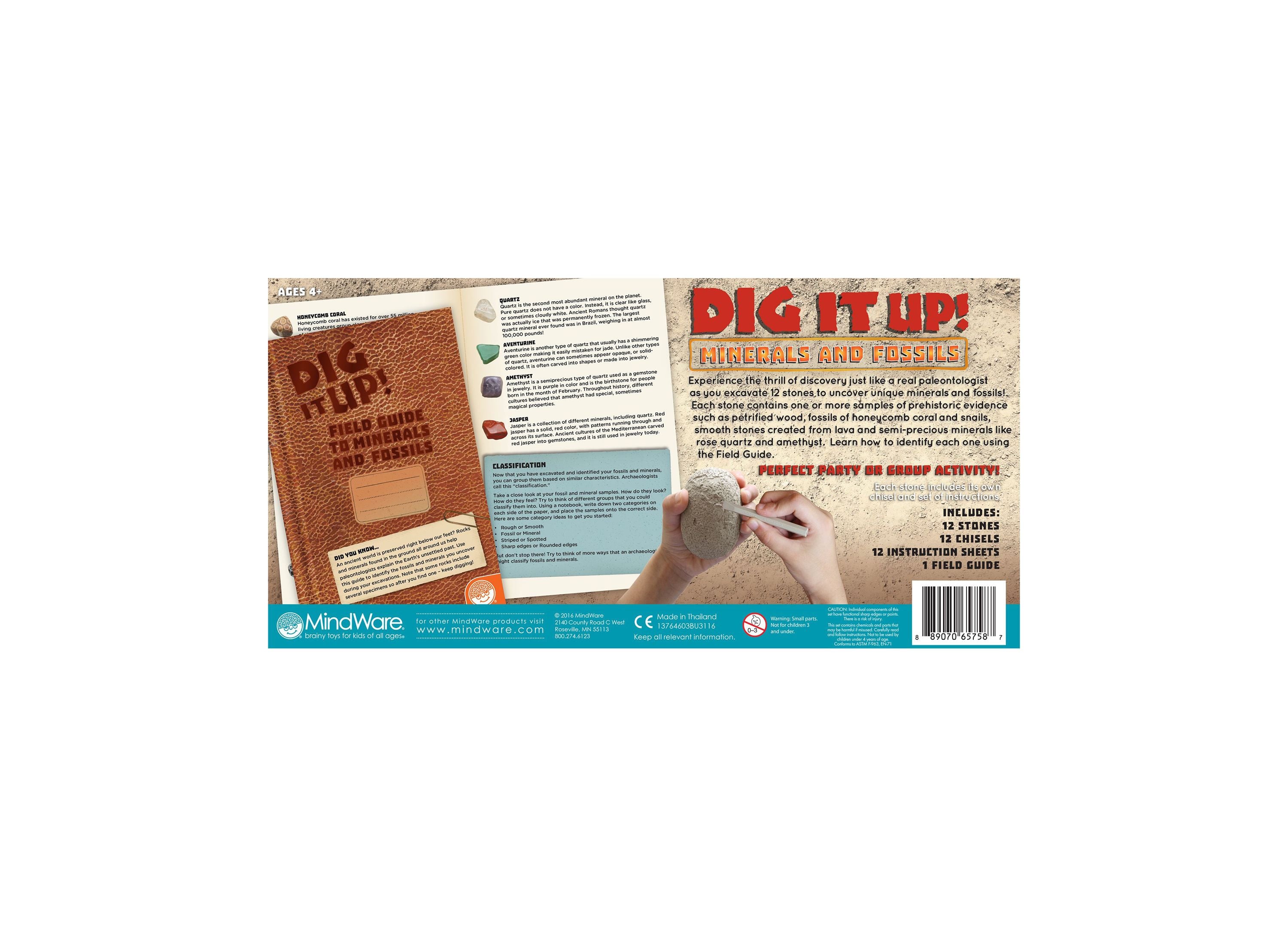 MindWare Dig It Up! Minerals and Fossils Excavation Kit - Image 4