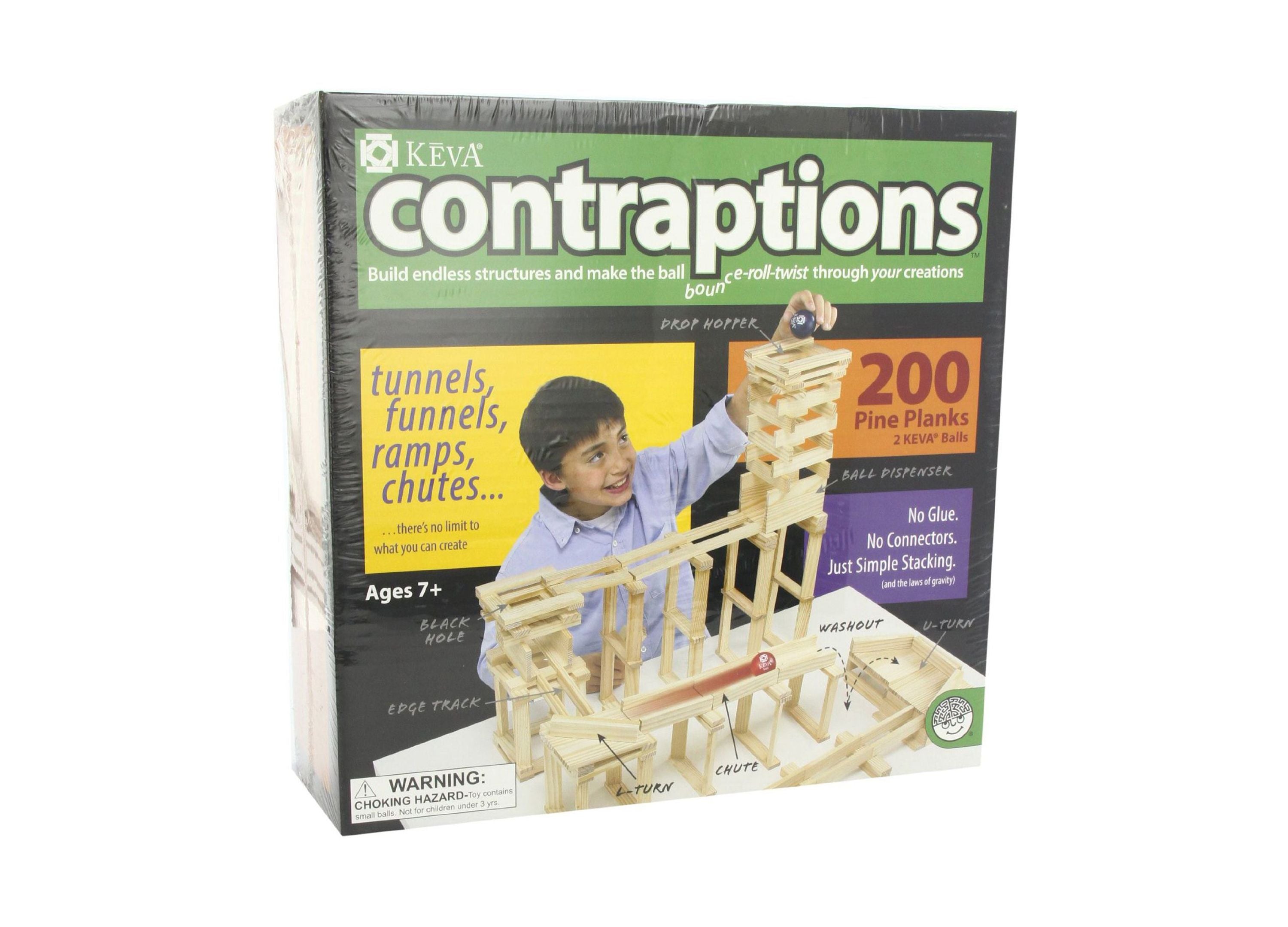 Alternative view of MindWare KEVA Contraptions 200-Piece Plank Building Set