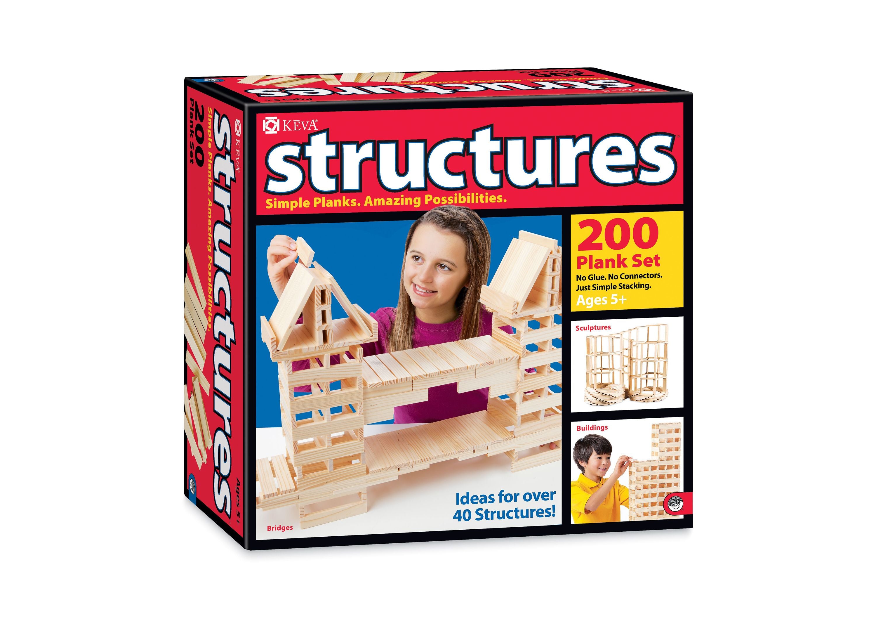MindWare KEVA Structures 200 Pine Plank Set - STEM Building Toy - Image 5