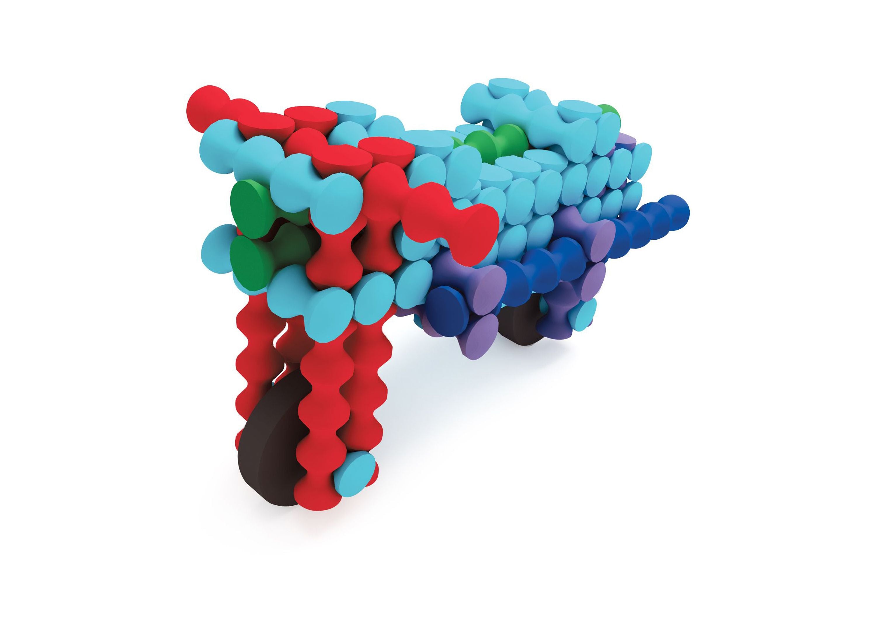 Alternative view of Popular Playthings Playstix Vehicles Set - 130 Pieces