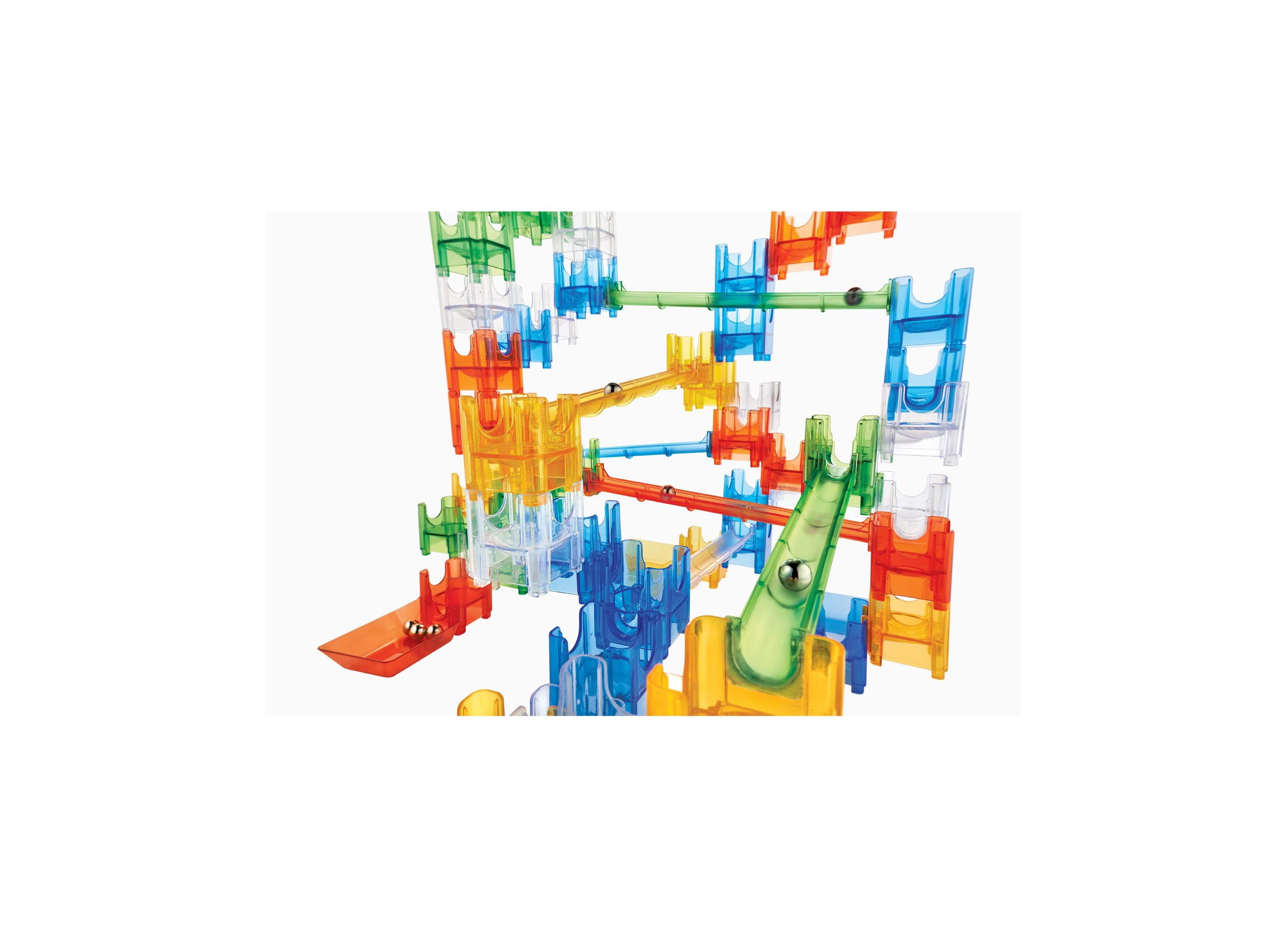 Alternative view of MindWare Q-BA-MAZE 2.0 Rails Builder Set - Interactive Marble Maze Construction Kit