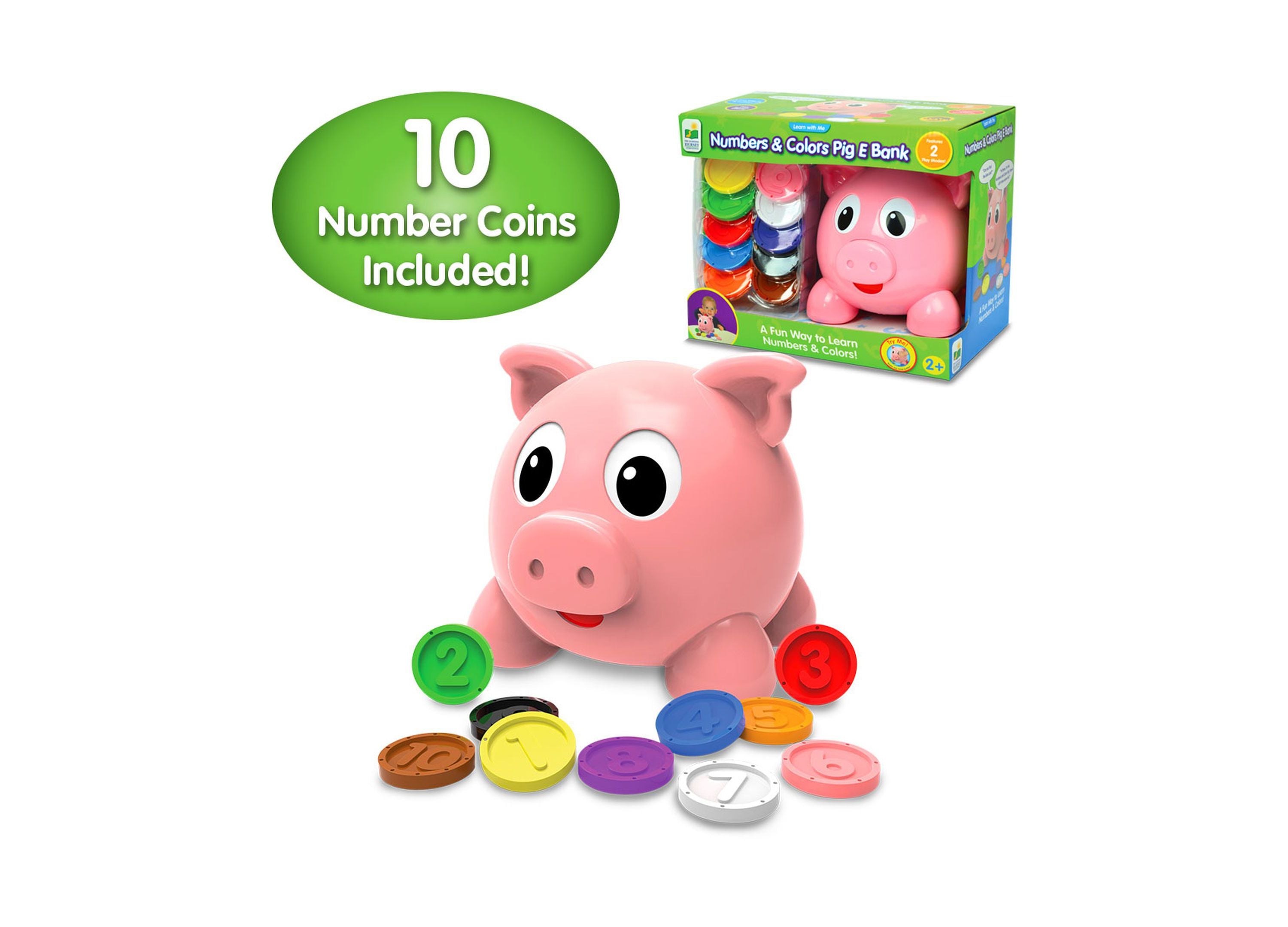 Alternative view of Learn with Me Interactive Numbers & Colors Pig E Bank Learning Toy