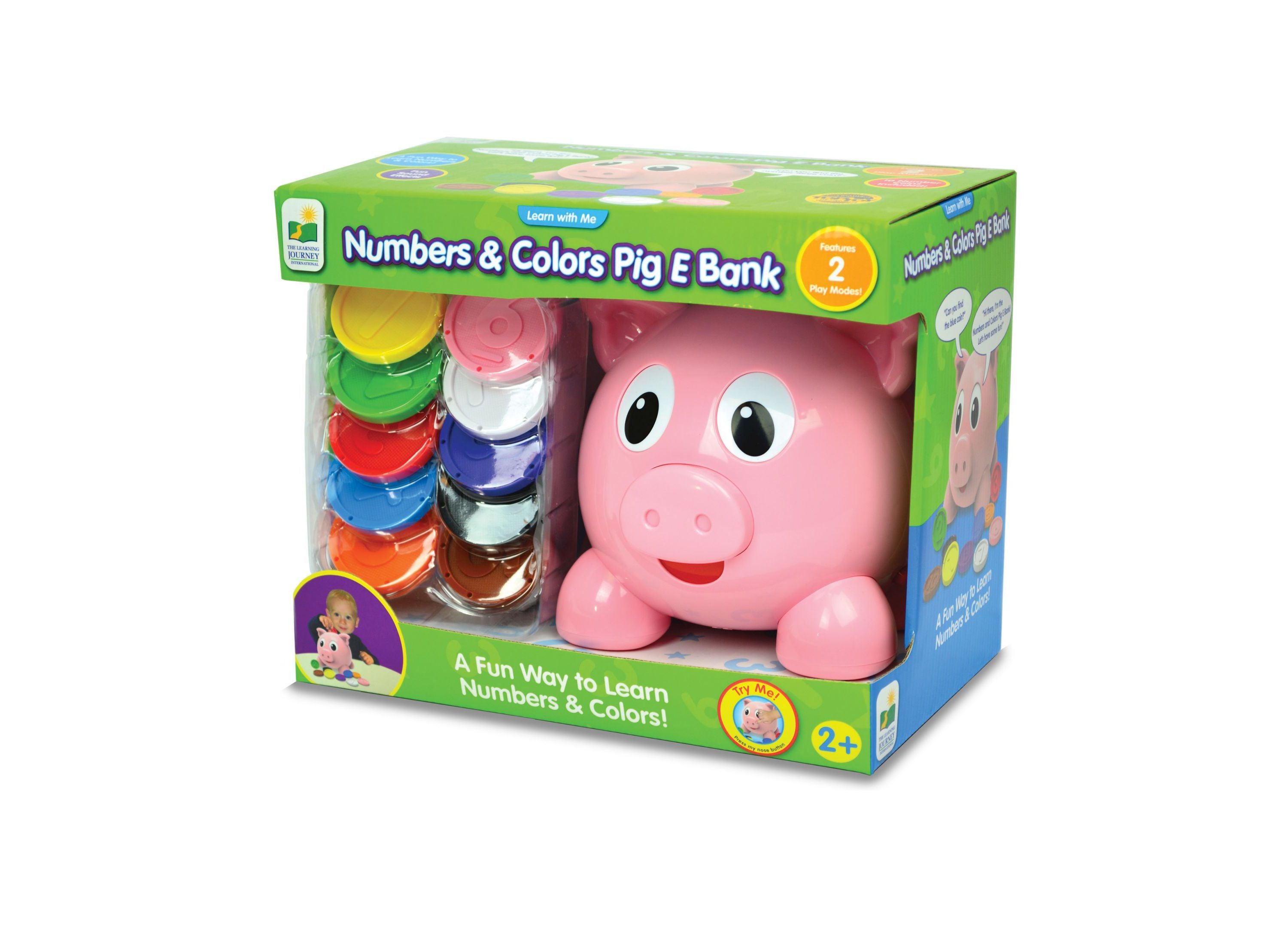 Learn with Me Interactive Numbers & Colors Pig E Bank Learning Toy - Image 4
