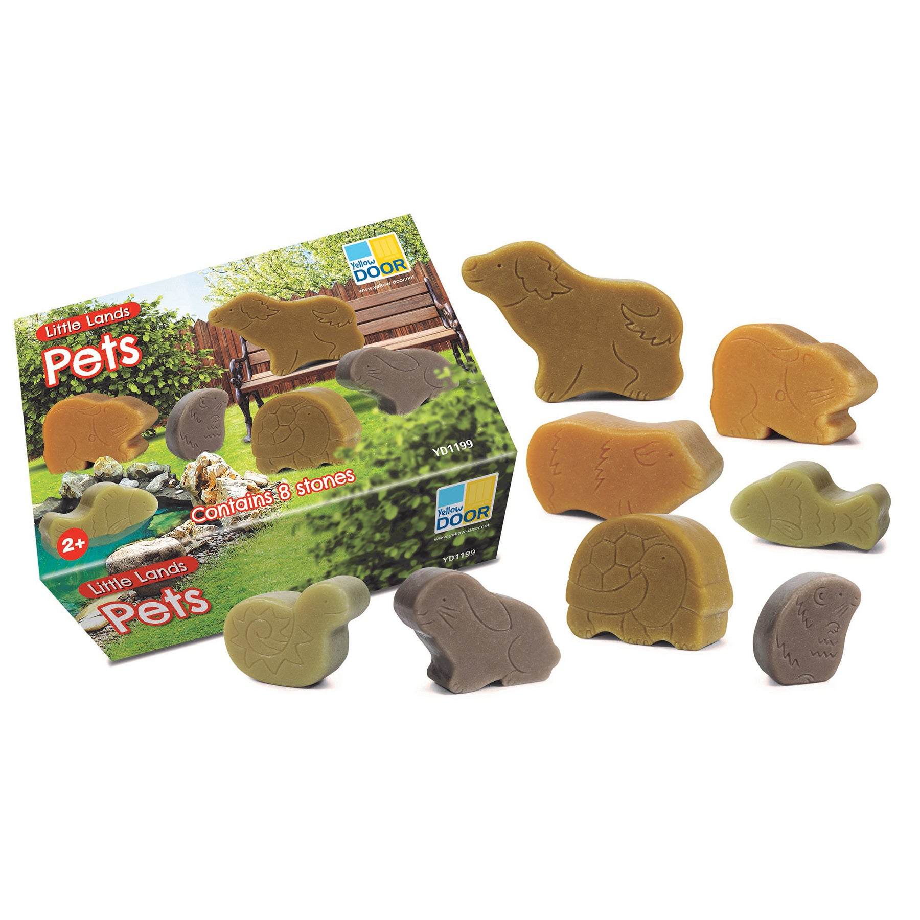 Yellow Door Little Lands ?? Durable Stone Pets Playset, Set Of 8