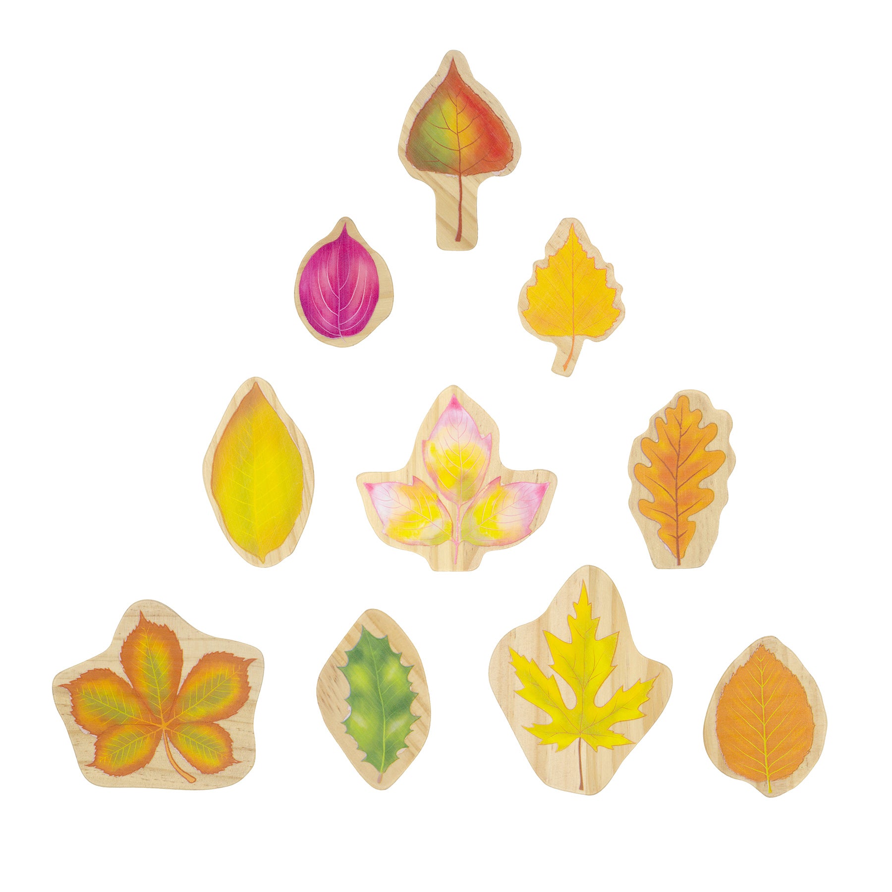 Alternative view of The Freckled Frog Stacking Leaves - Educational Wooden Block Set