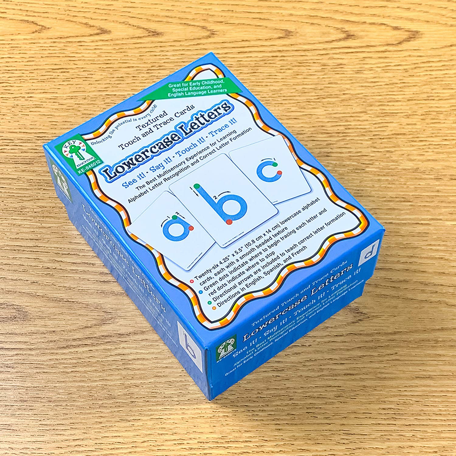 Alternative view of Key Education Textured Touch and Trace Cards - Lowercase Alphabet Learning Set