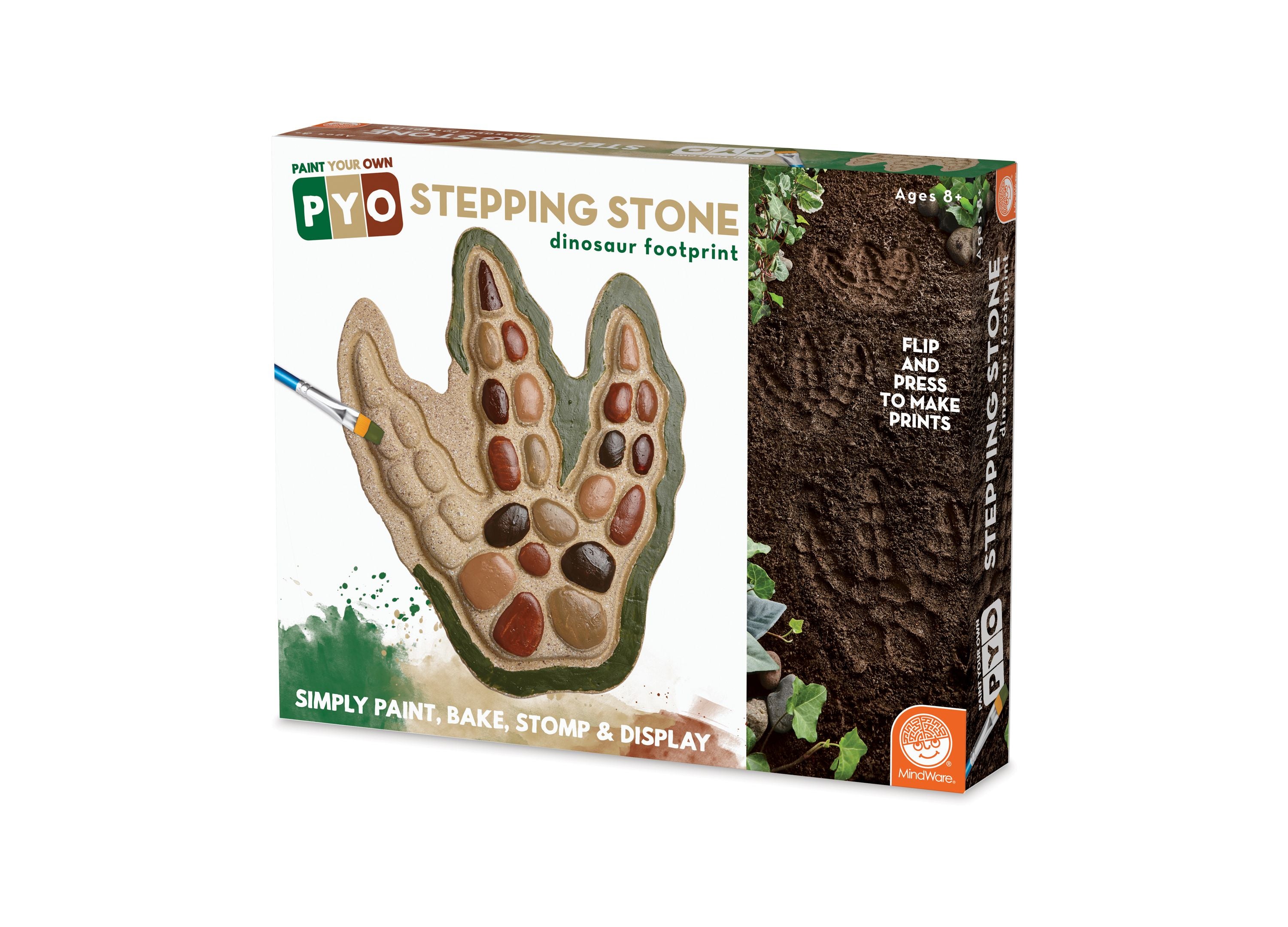 MindWare Dinosaur Footprint Paint-Your-Own Stepping Stone Kit - Image 7