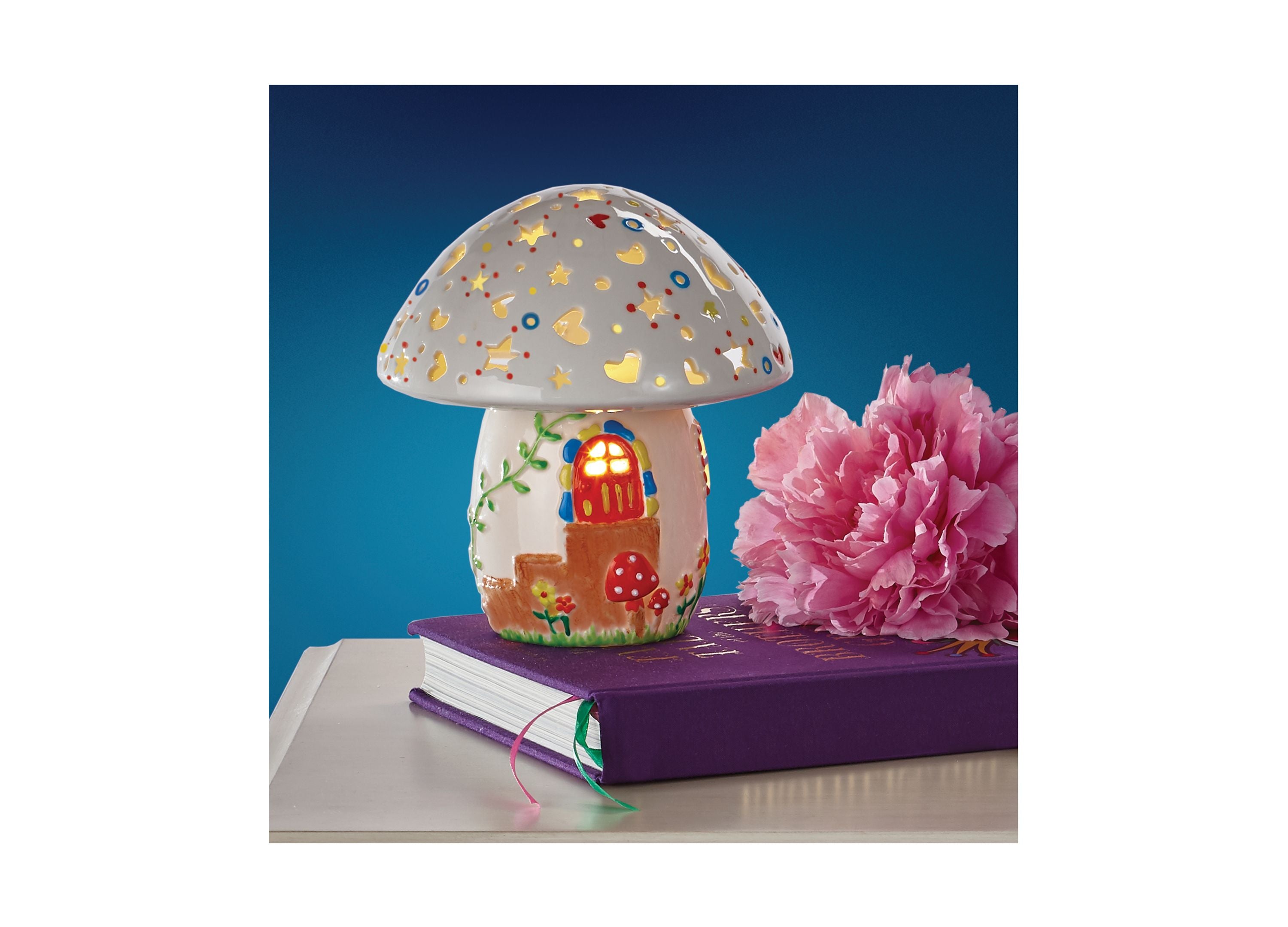 MindWare Paint Your Own Porcelain Fairy House Light Kit - Image 3