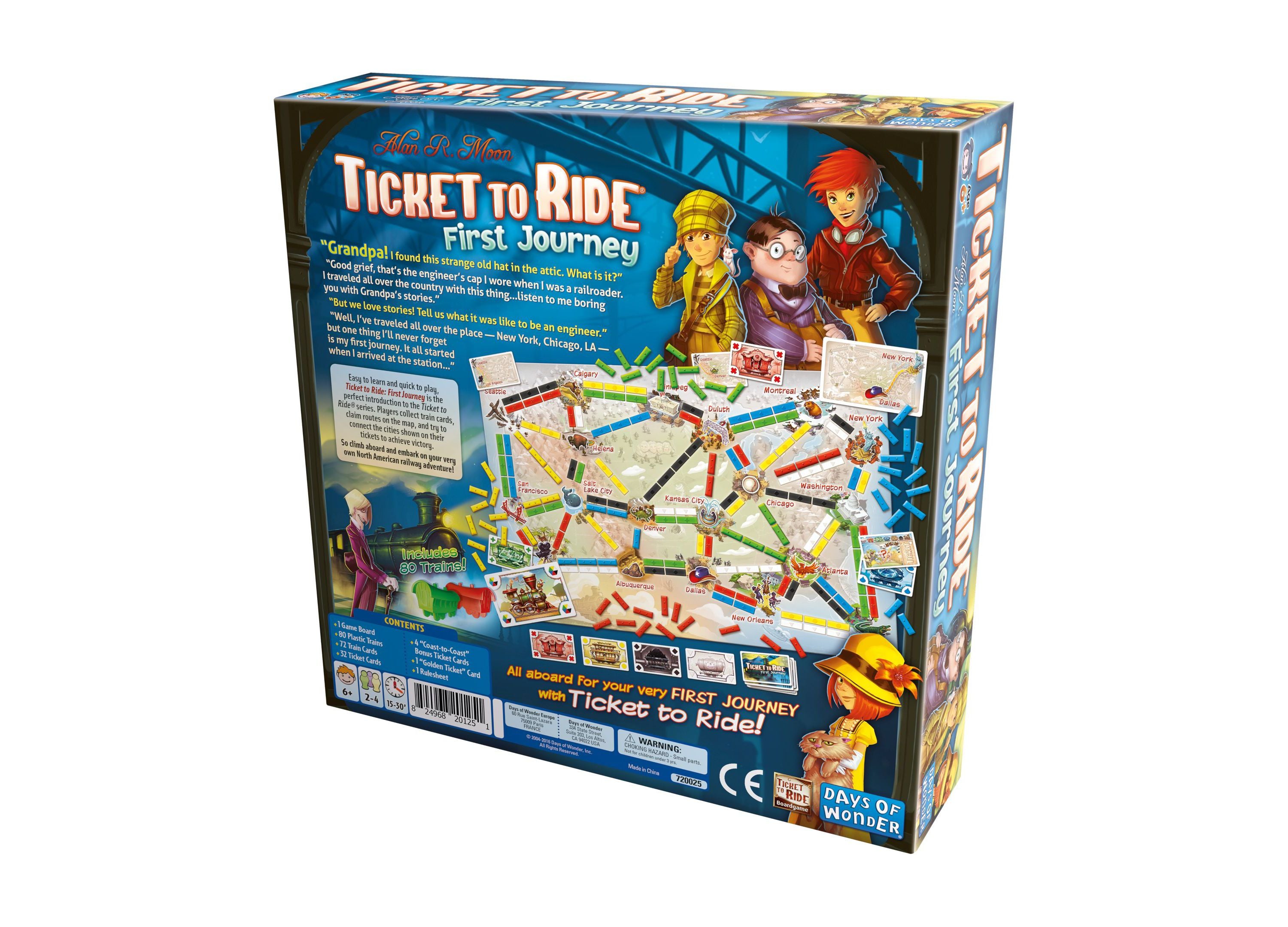 Alternative view of Ticket to Ride: First Journey USA Map Board Game