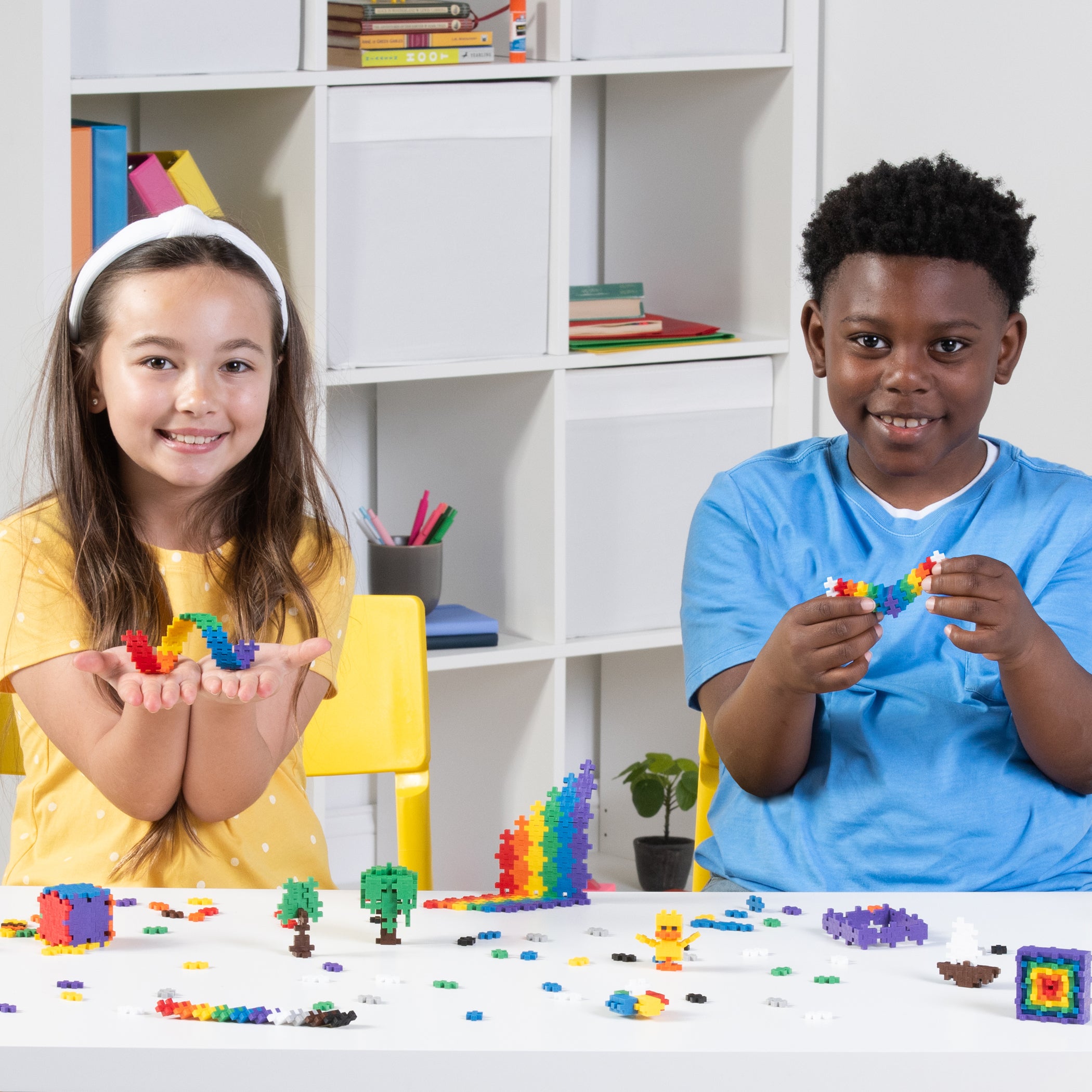 Alternative view of Plus-Plus School Set - 3600 Pieces with 12 Baseplates, Assorted Colors