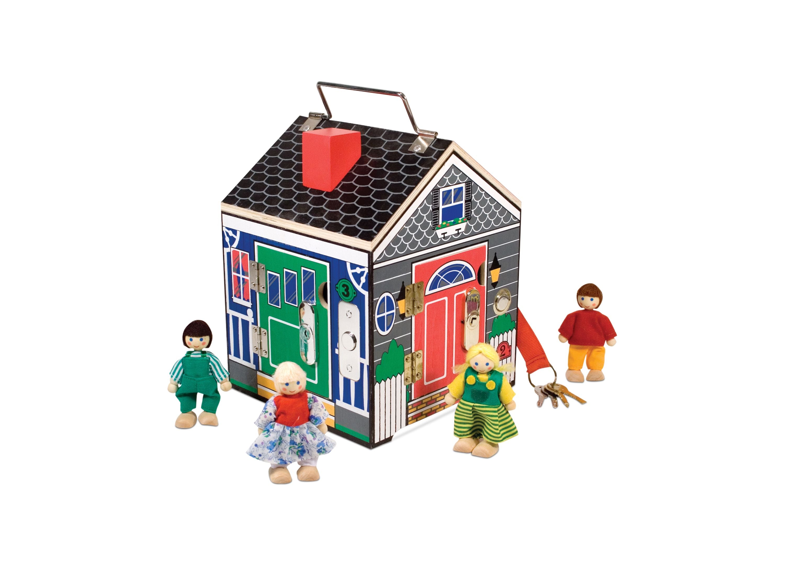 Melissa & Doug Doorbell House - Interactive Wooden Playset