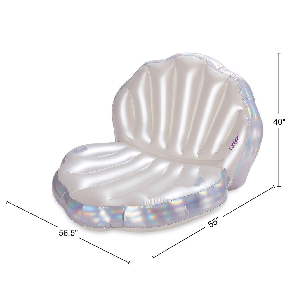 Alternative view of Funsicle Pearl Princess Lounge - Large Inflatable Shell Pool Float