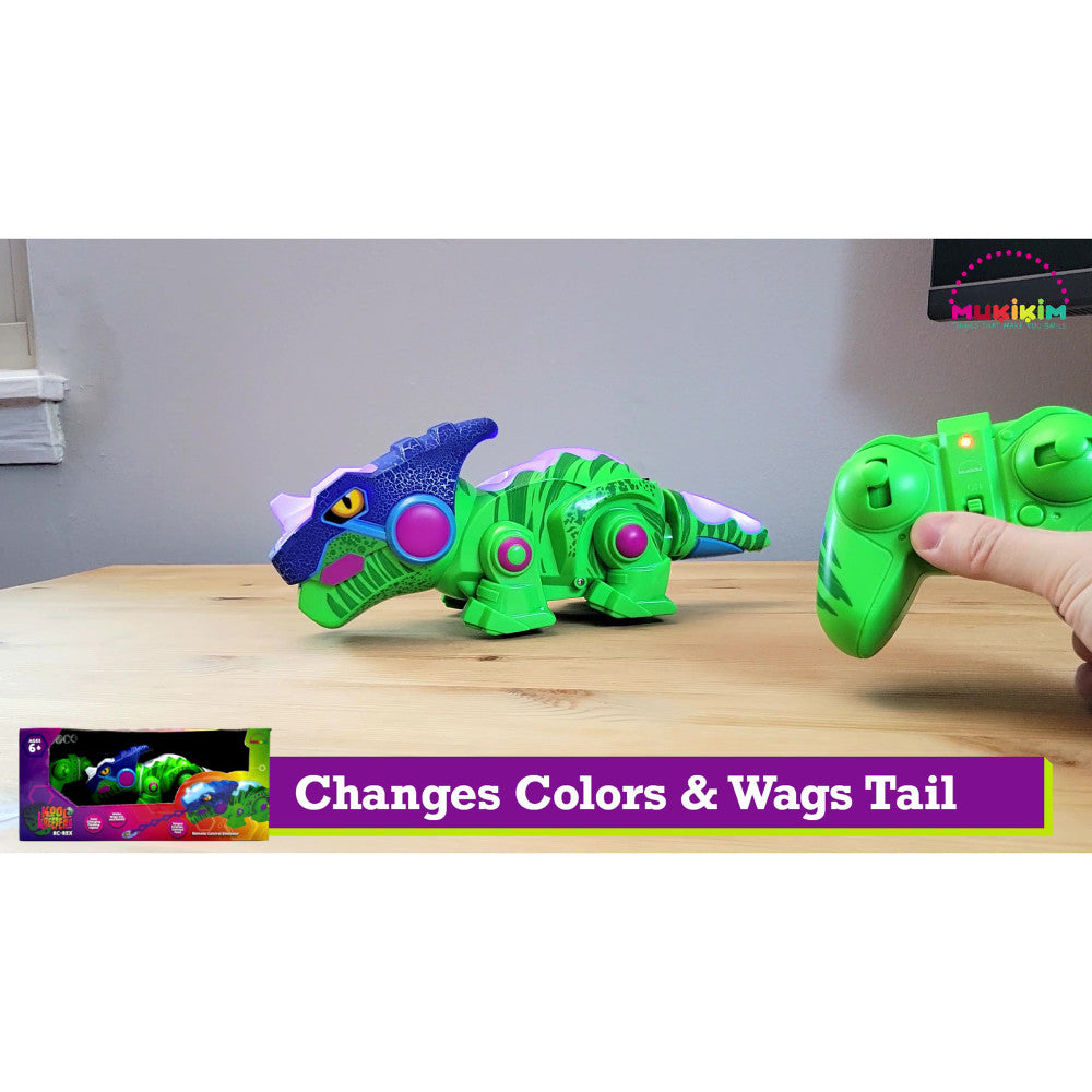 MukikiM Kool Kreepers RC-Rex - Color-Changing Dinosaur - Green & Blue - Image 7