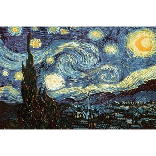 Alternative view of Van Gogh Masterpieces Collage Jigsaw Puzzle - 1000 pc