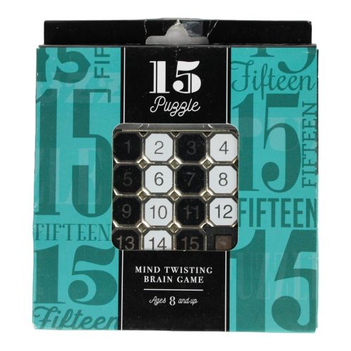 Alternative view of Go! Games Classic 15 Puzzle Game - Metal Frame Slider Puzzle