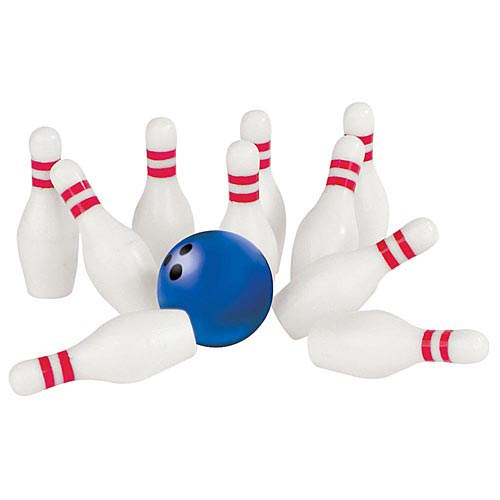 TOYSMI Mini Bowling Set - Portable Tabletop Bowling Game