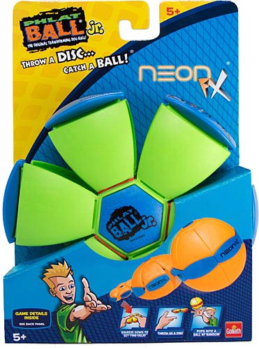 Alternative view of Phlat Ball Jr Neon X Transforming Flying Disc and Ball Game