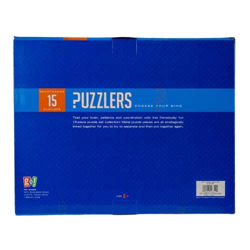 Alternative view of Go! Games Intricate 15-Pack Metal Puzzler Set