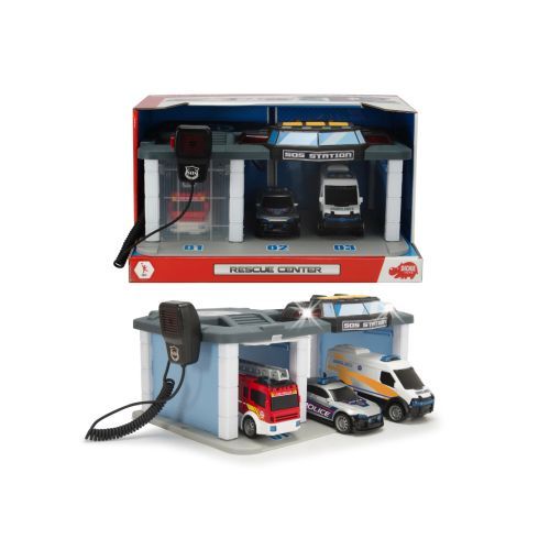 Dickie Toys Rescue Center Playset with Light and Sound Effects