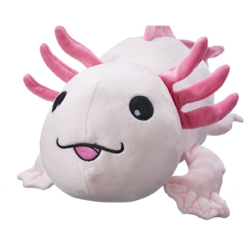 Snoozimals 20-inch Plush Lola the Axolotl - Vibrant Pink - Image 3
