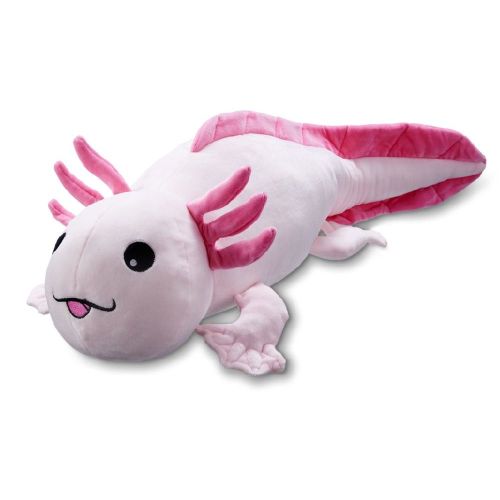Snoozimals 20-inch Plush Lola the Axolotl - Vibrant Pink - Image 4