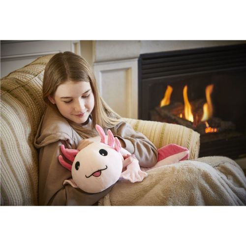 Snoozimals 20-inch Plush Lola the Axolotl - Vibrant Pink - Image 8